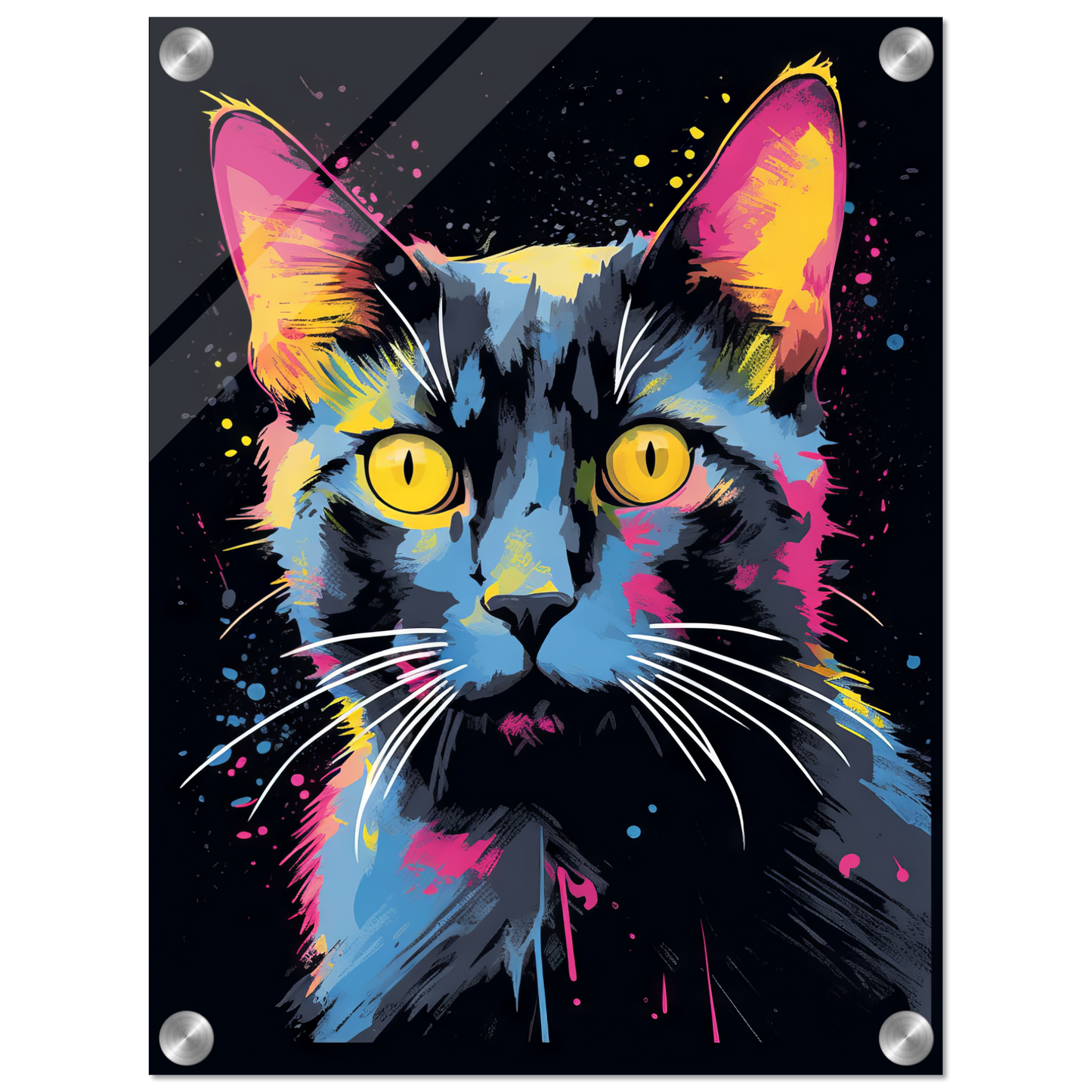 Katze Schwarz (Pop-Art) (CAT83)