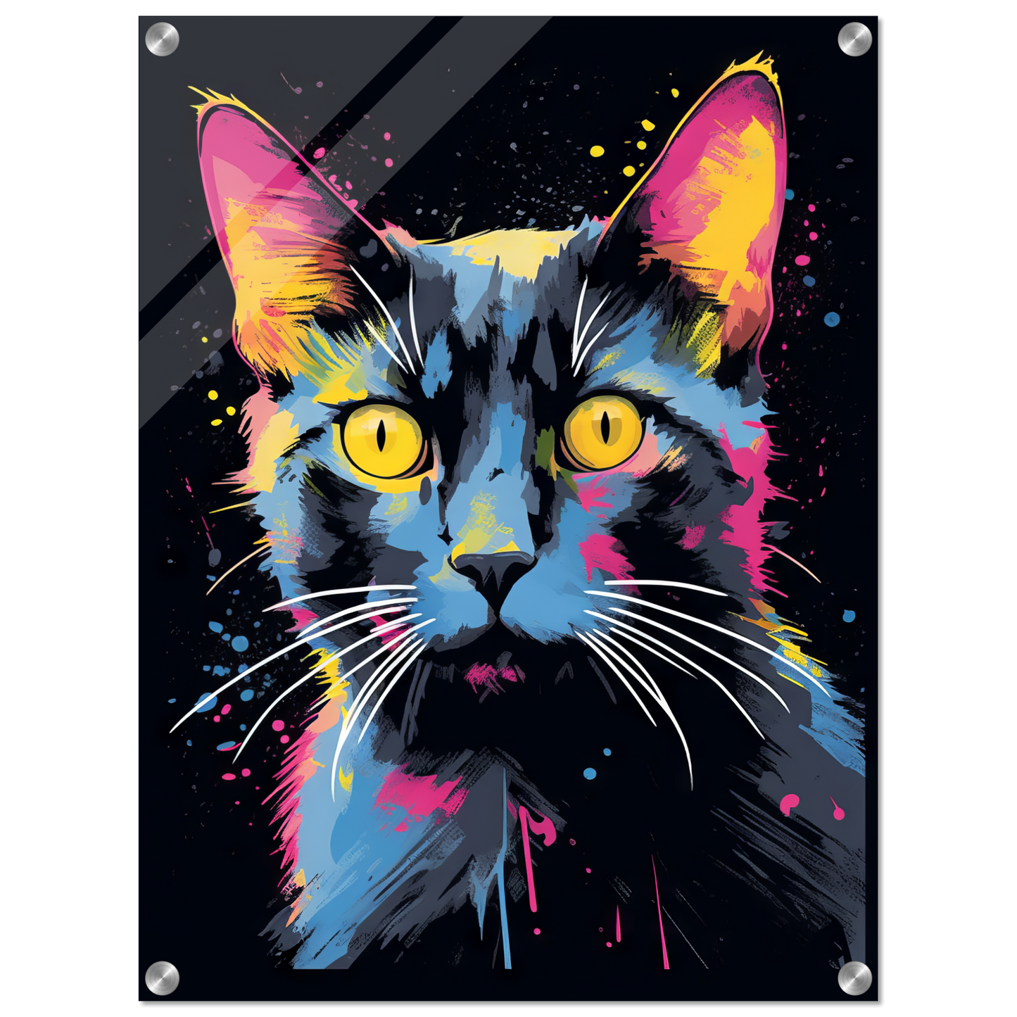 Katze Schwarz (Pop-Art) (CAT83)