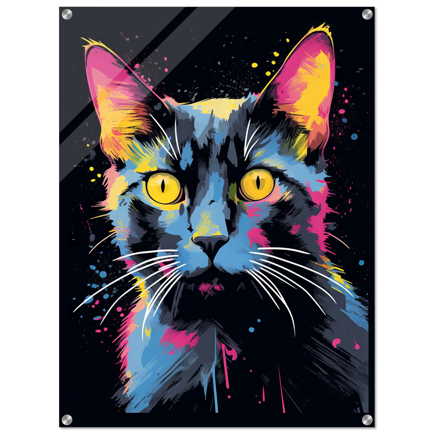 Katze Schwarz (Pop-Art) (CAT83)