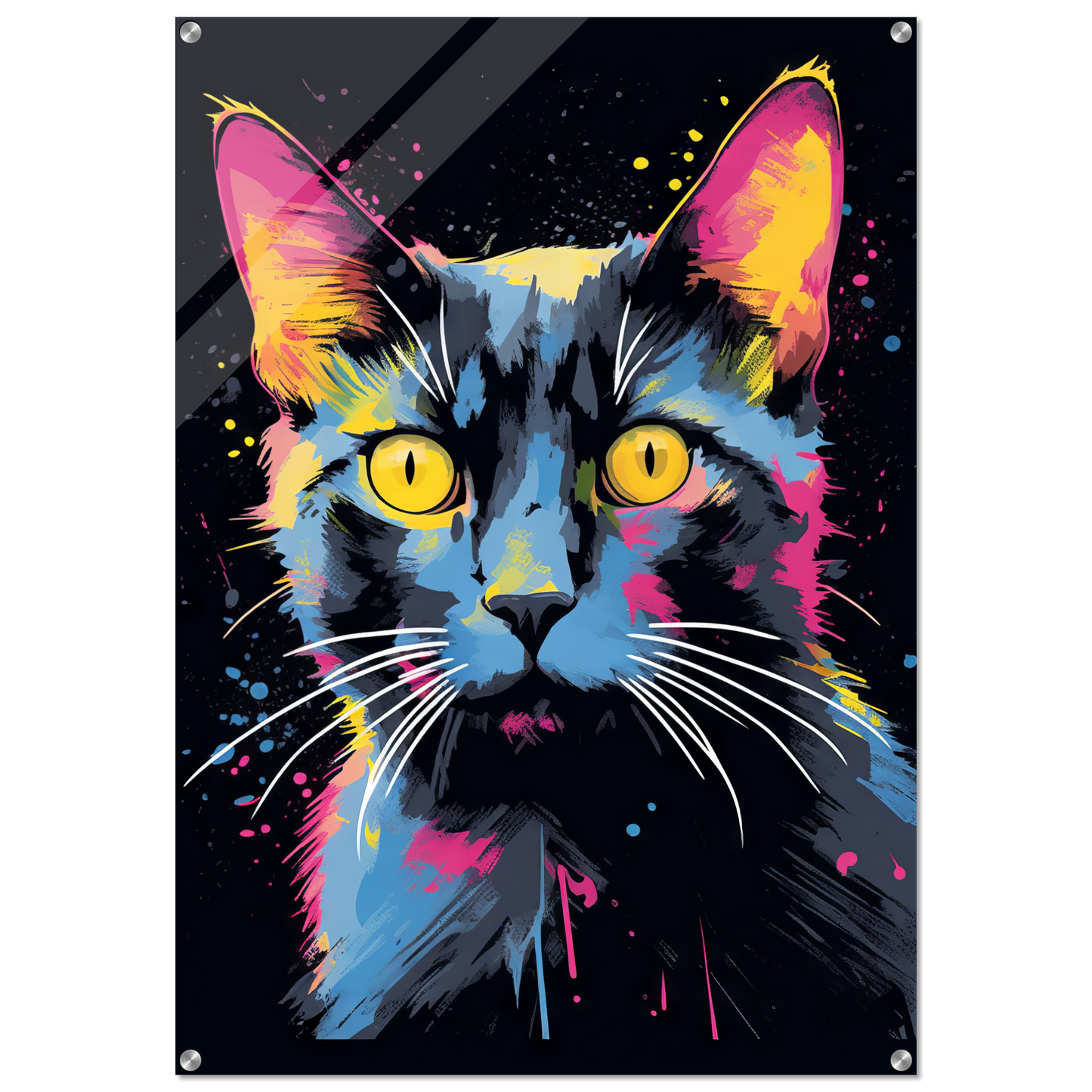 Katze Schwarz (Pop-Art) (CAT83)