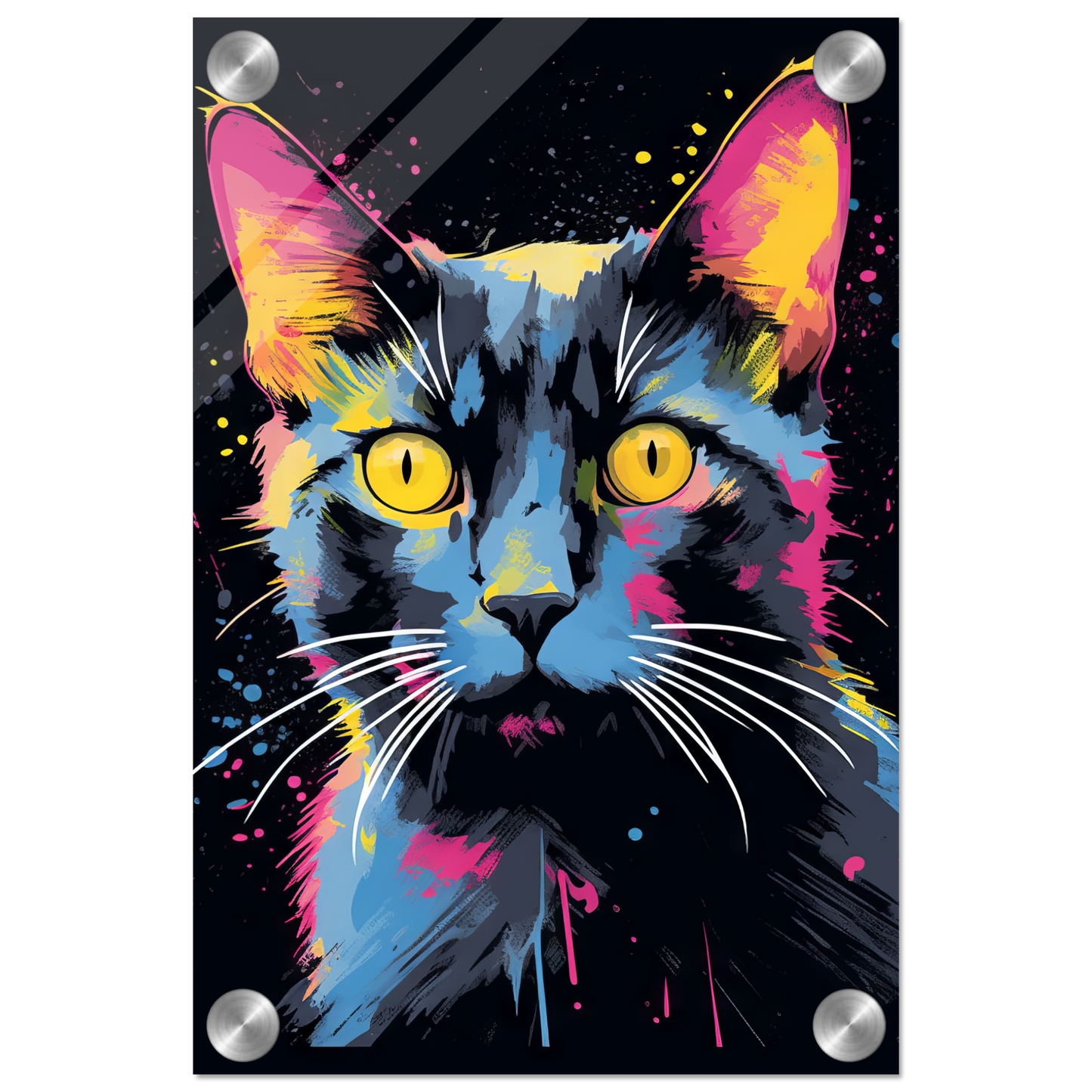 Katze Schwarz (Pop-Art) (CAT83)