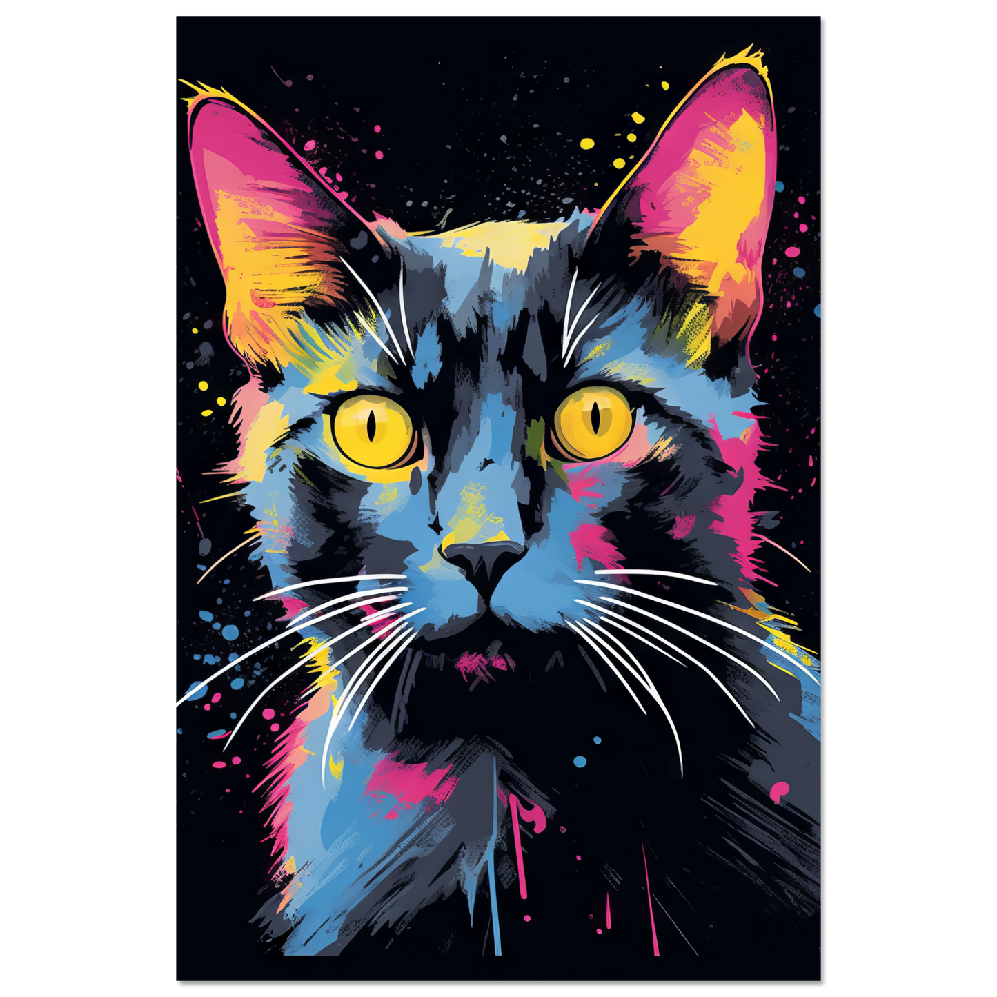 Katze Schwarz (Pop-Art) (CAT83)