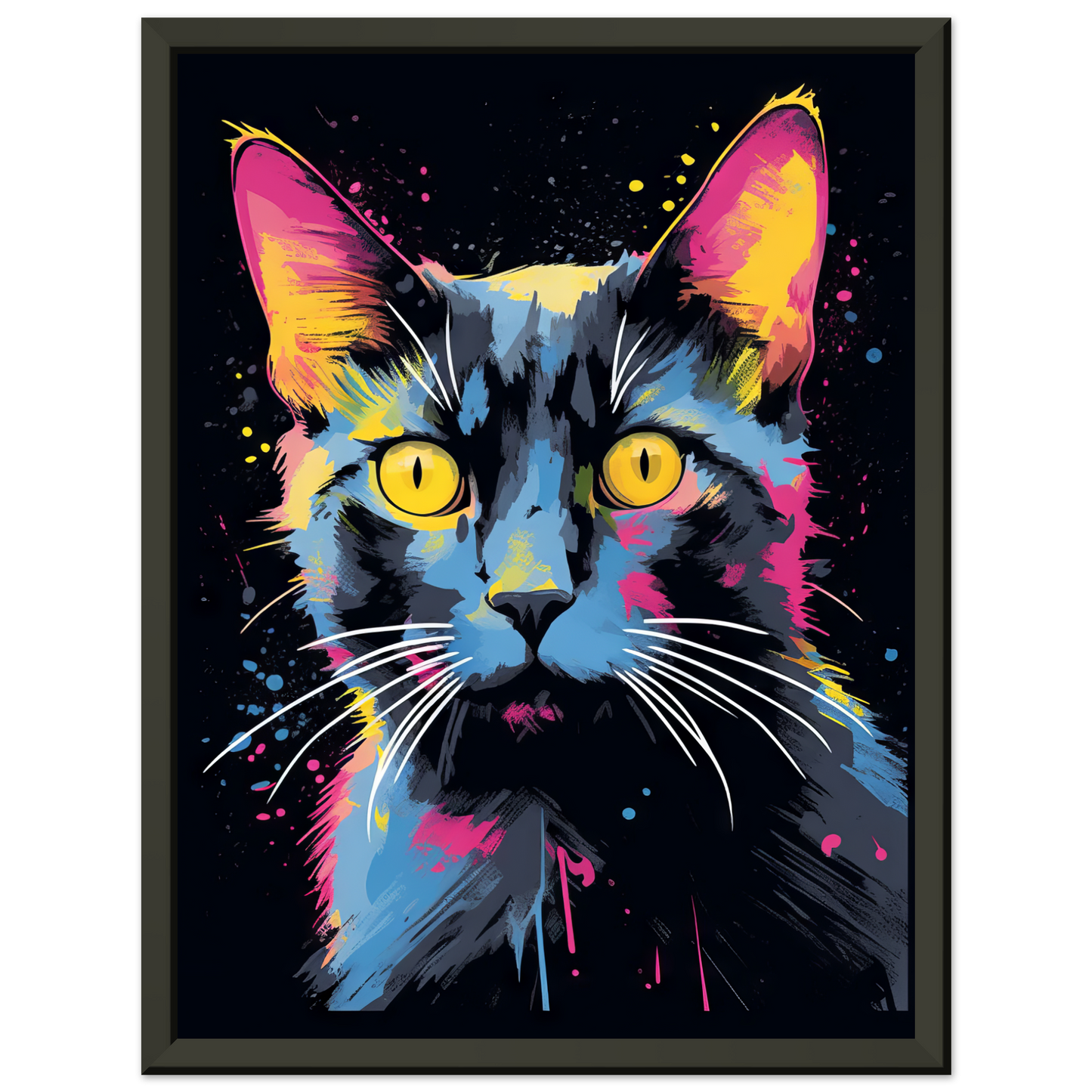 Katze Schwarz (Pop-Art) (CAT83)