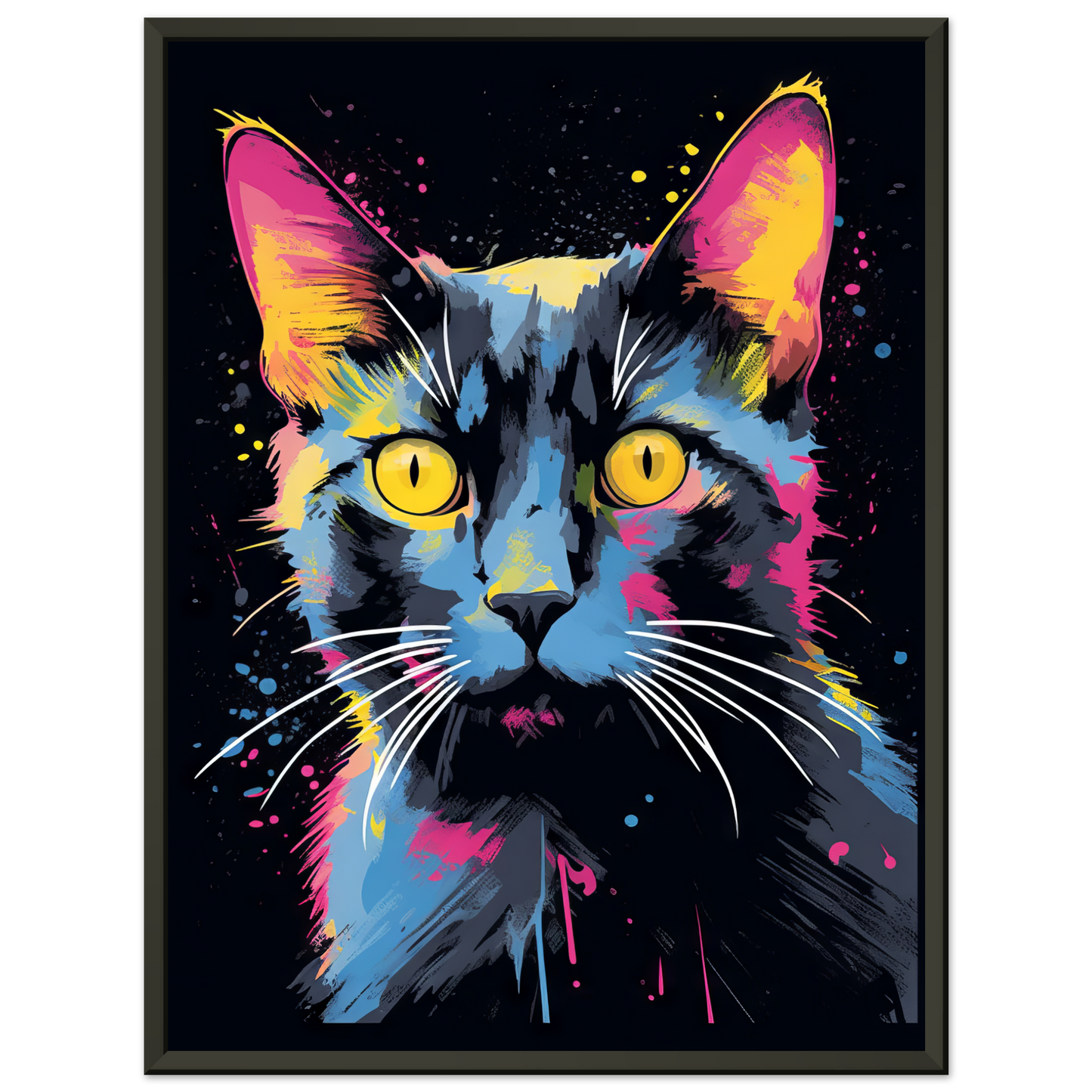 Katze Schwarz (Pop-Art) (CAT83)