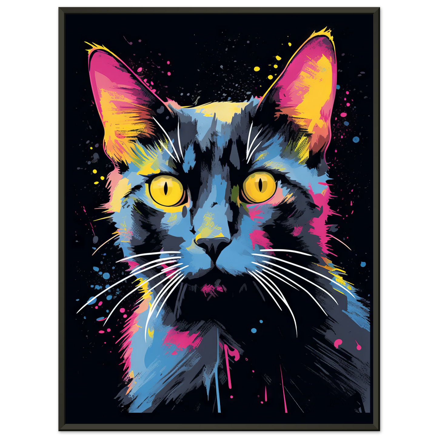 Katze Schwarz (Pop-Art) (CAT83)