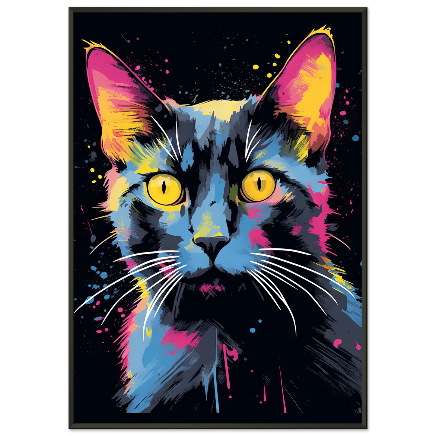 Katze Schwarz (Pop-Art) (CAT83)