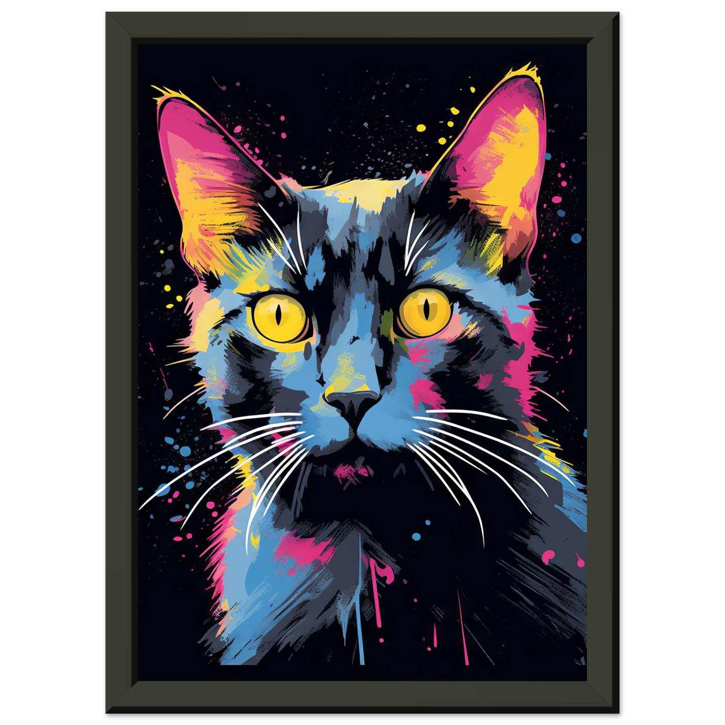 Katze Schwarz (Pop-Art) (CAT83)