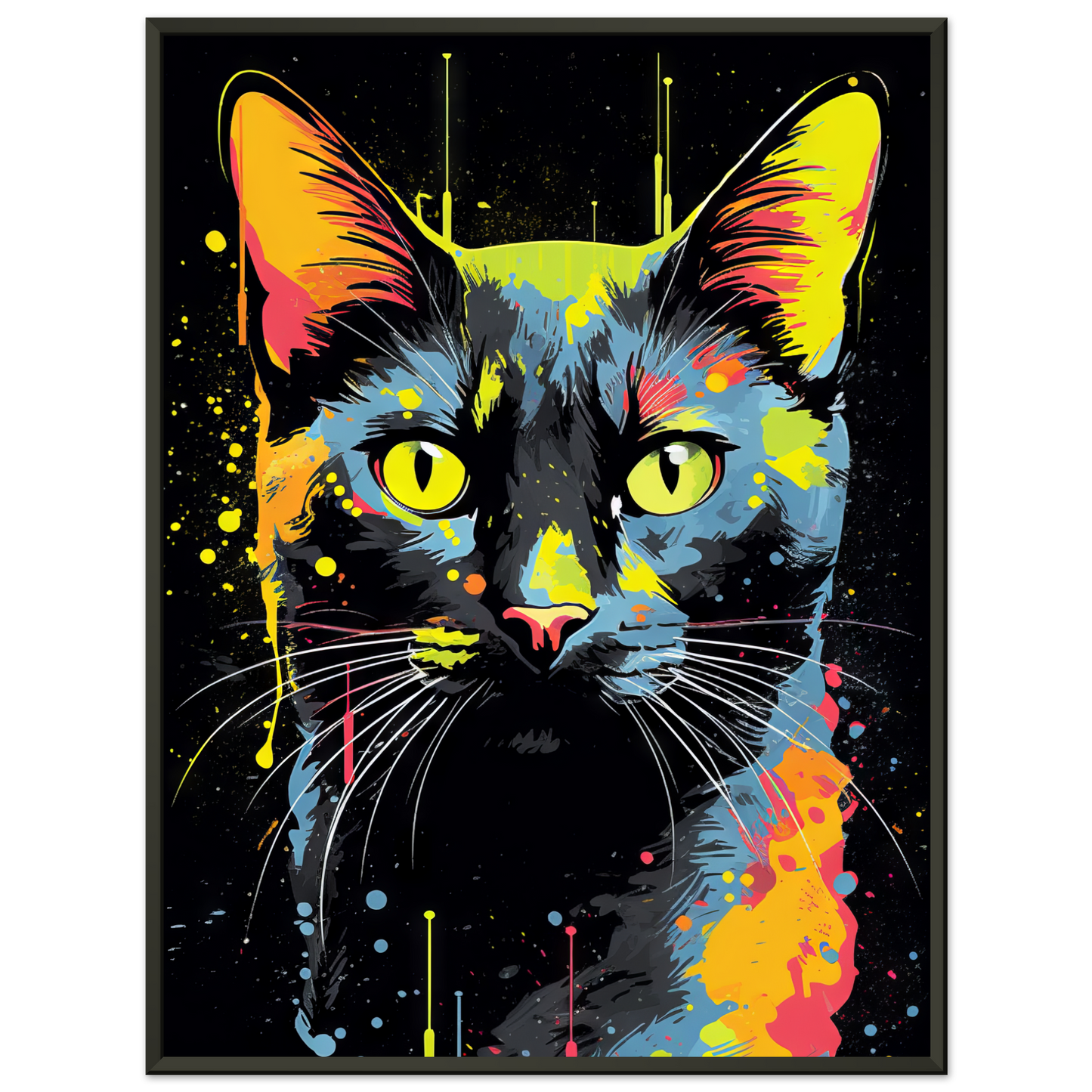 Katze Schwarz (Pop-Art) (CAT84)
