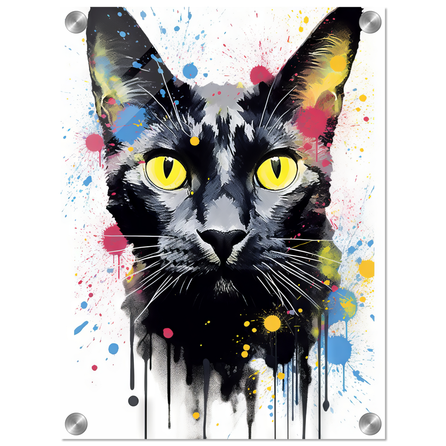 Katze Schwarz (Pop-Art) (CAT85)