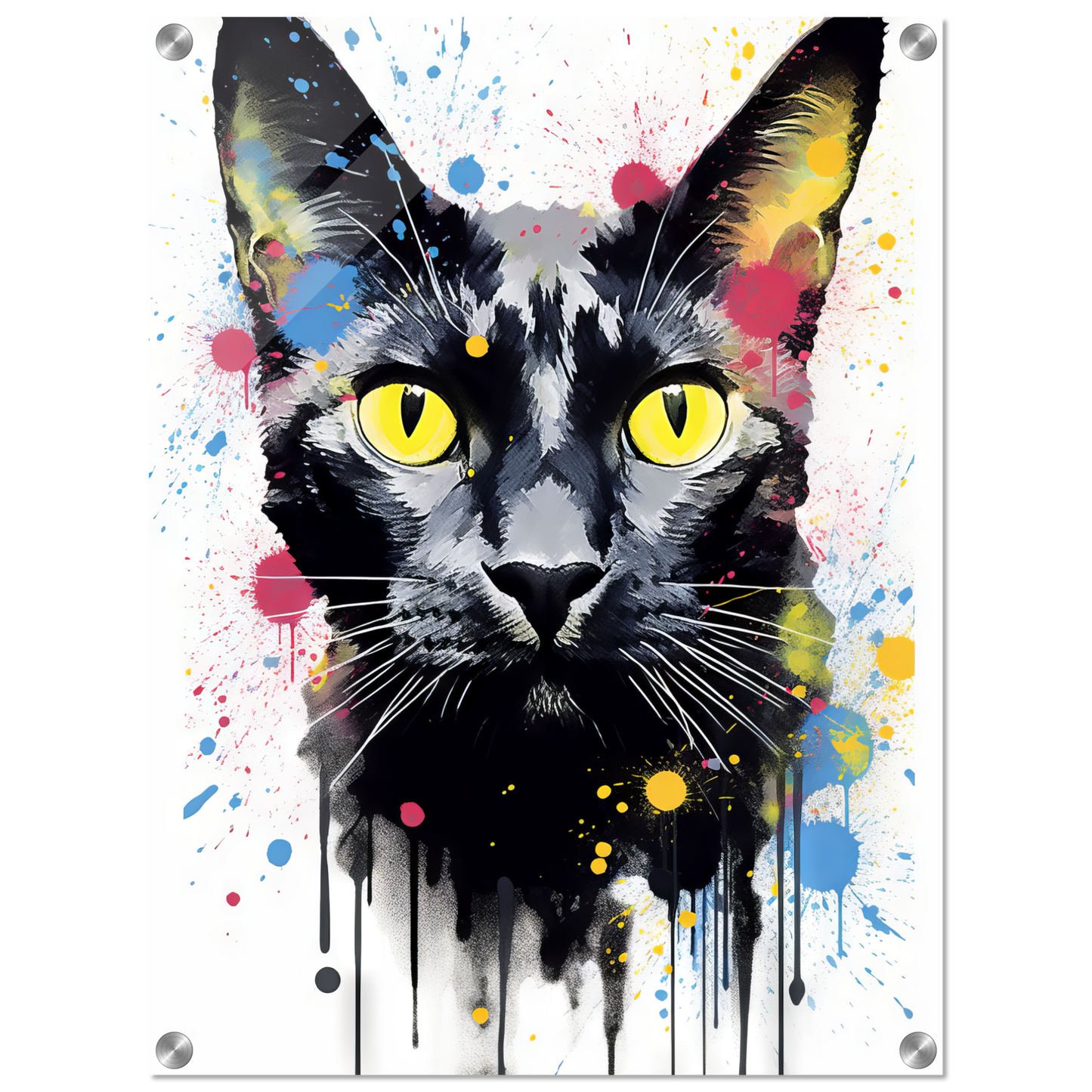 Katze Schwarz (Pop-Art) (CAT85)