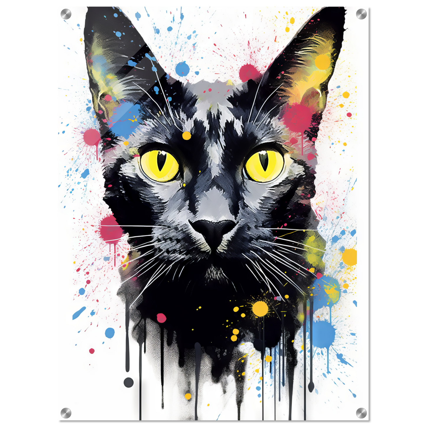 Katze Schwarz (Pop-Art) (CAT85)