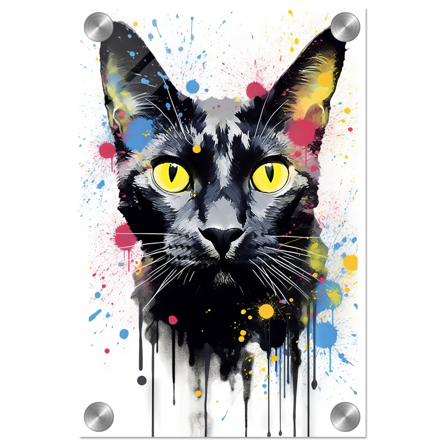 Katze Schwarz (Pop-Art) (CAT85)
