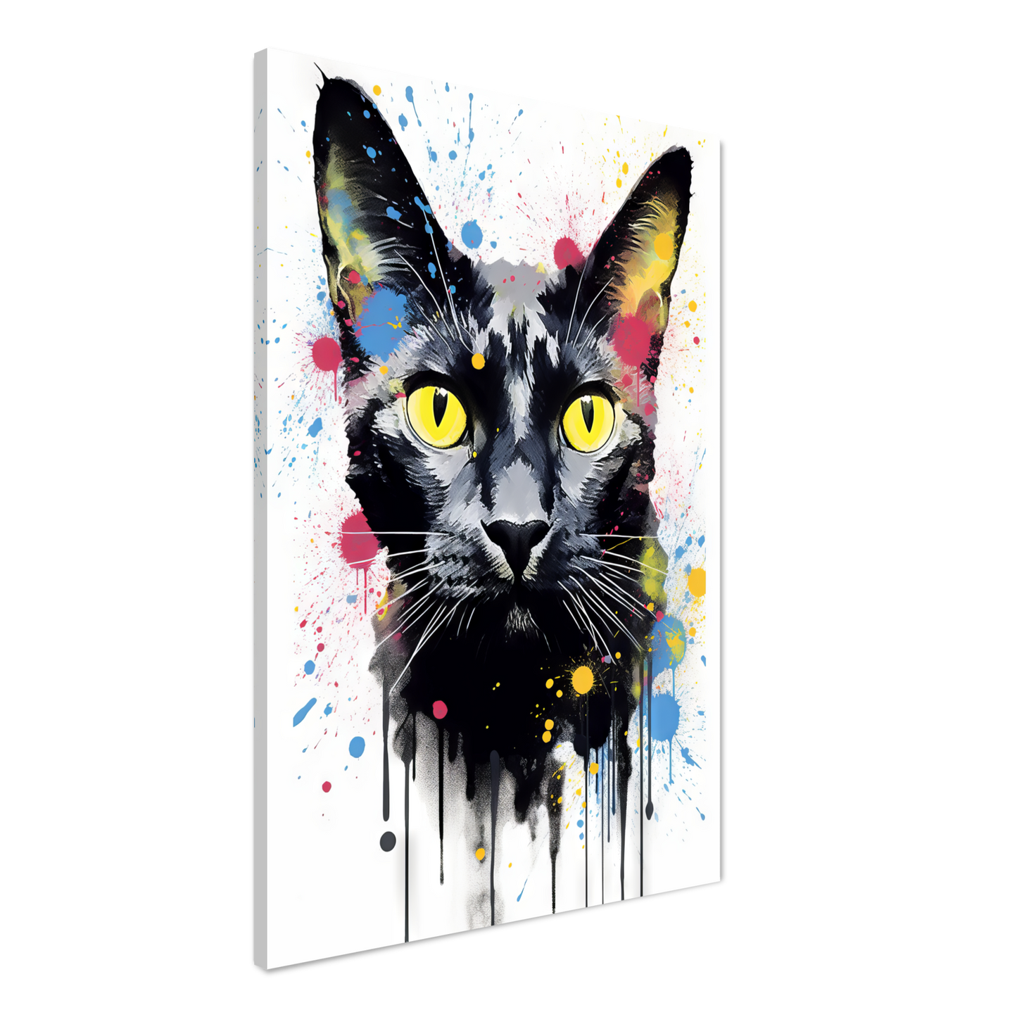 Katze Schwarz (Pop-Art) (CAT85)