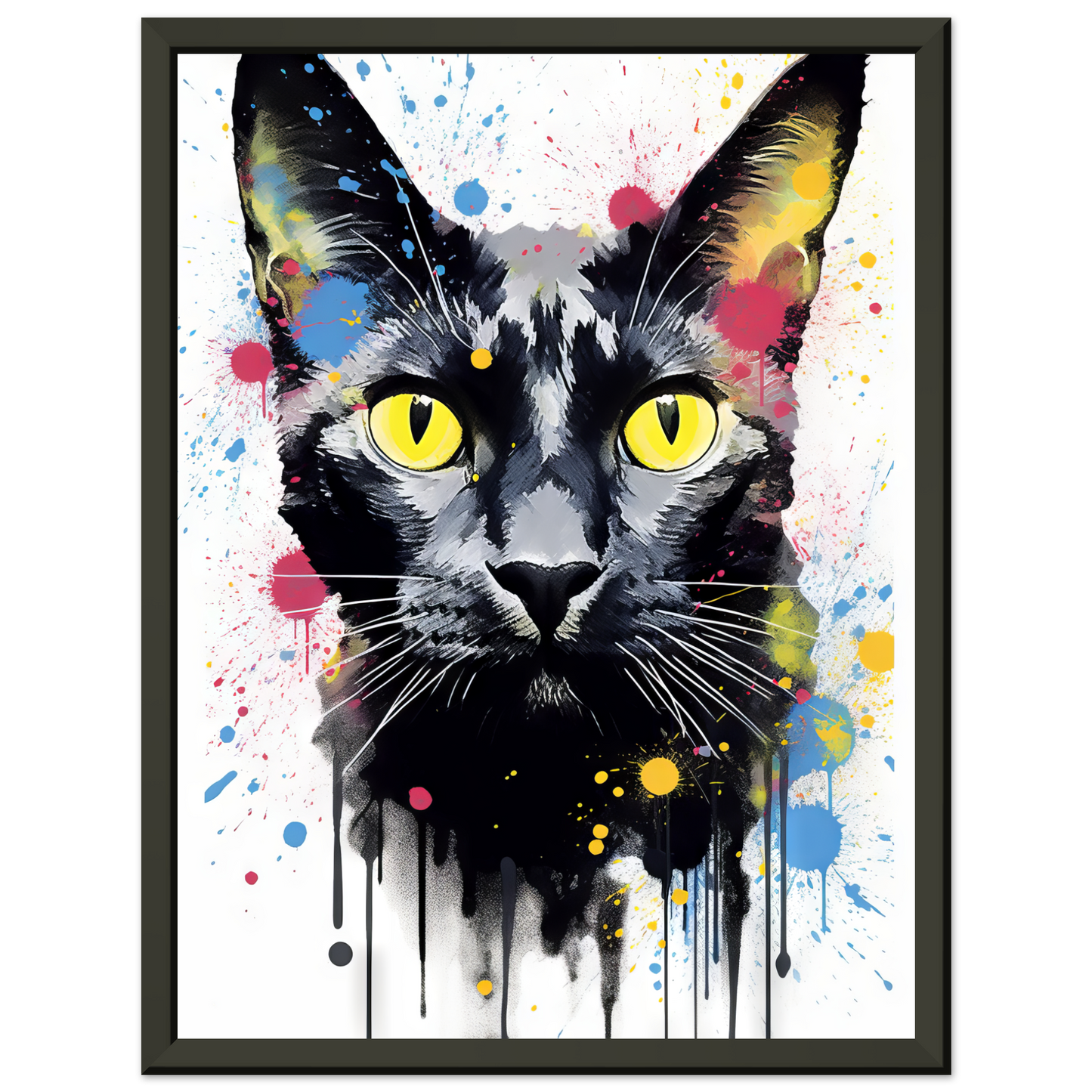 Katze Schwarz (Pop-Art) (CAT85)