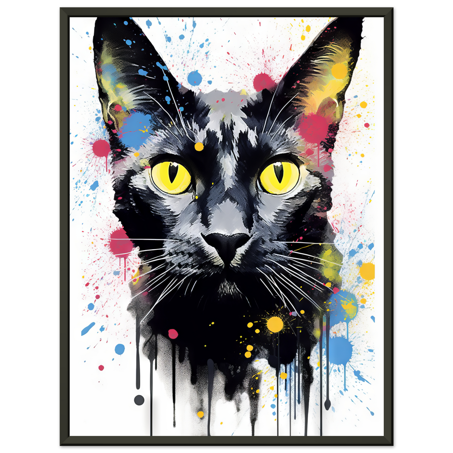 Katze Schwarz (Pop-Art) (CAT85)