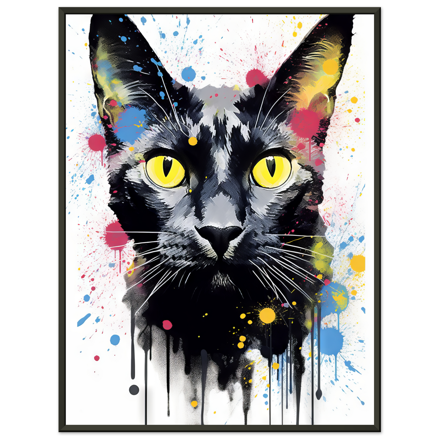 Katze Schwarz (Pop-Art) (CAT85)