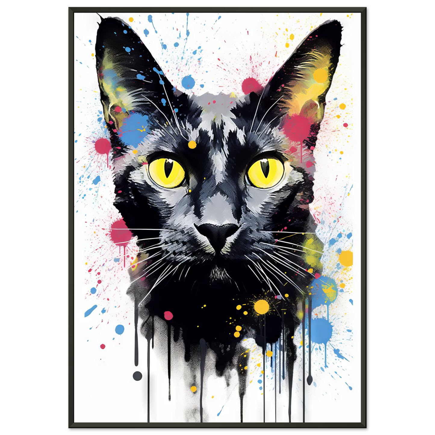 Katze Schwarz (Pop-Art) (CAT85)