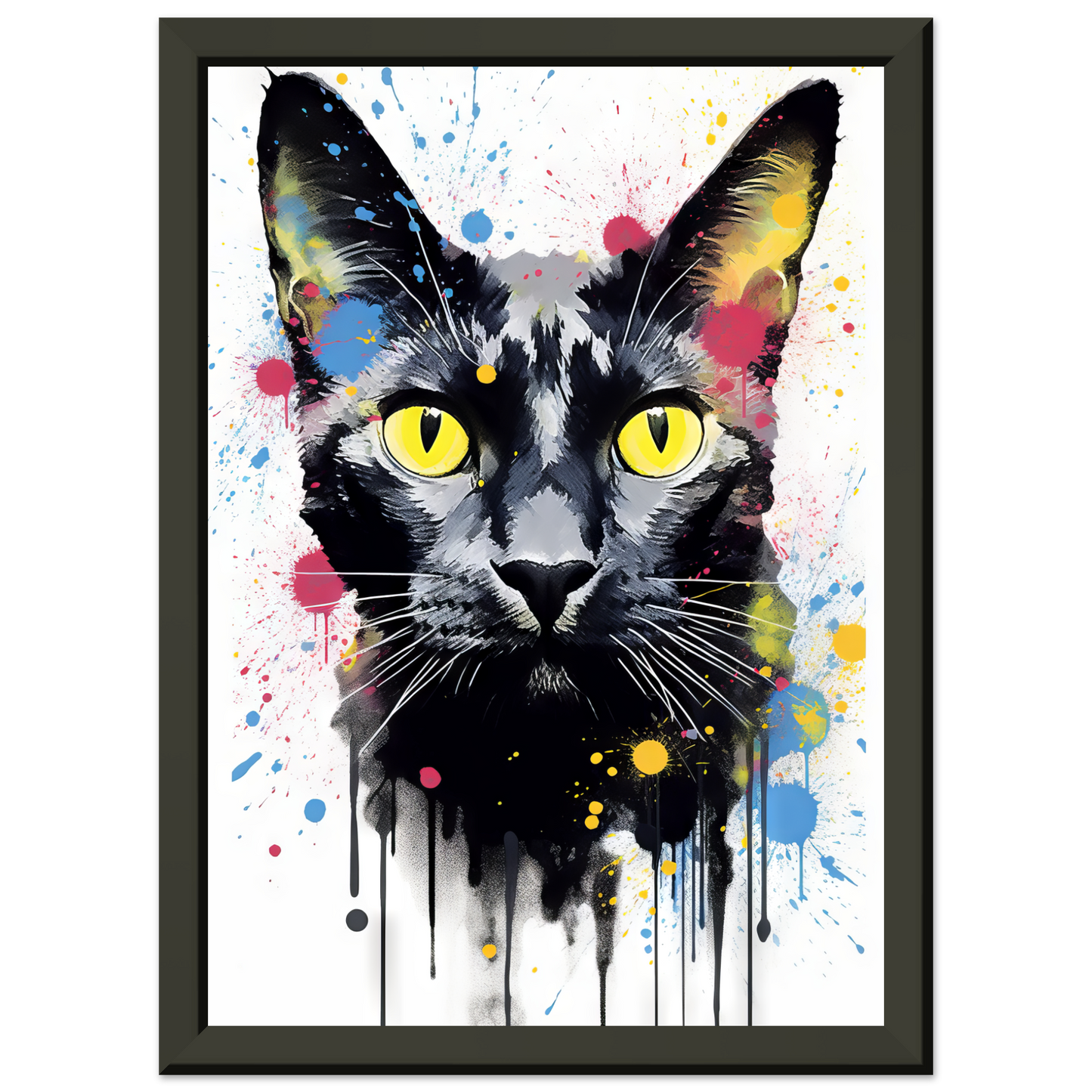 Katze Schwarz (Pop-Art) (CAT85)