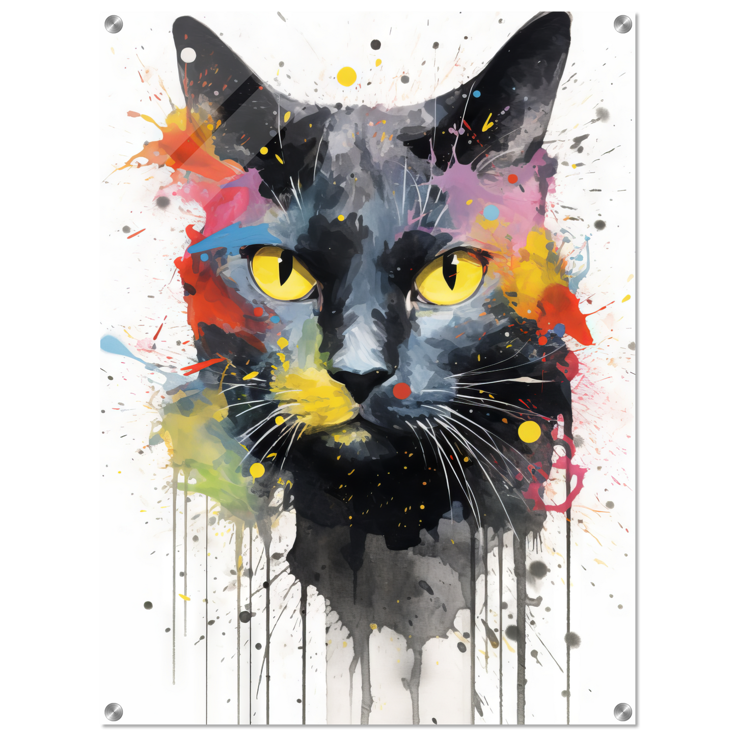 Katze Schwarz (Pop-Art) (CAT86)