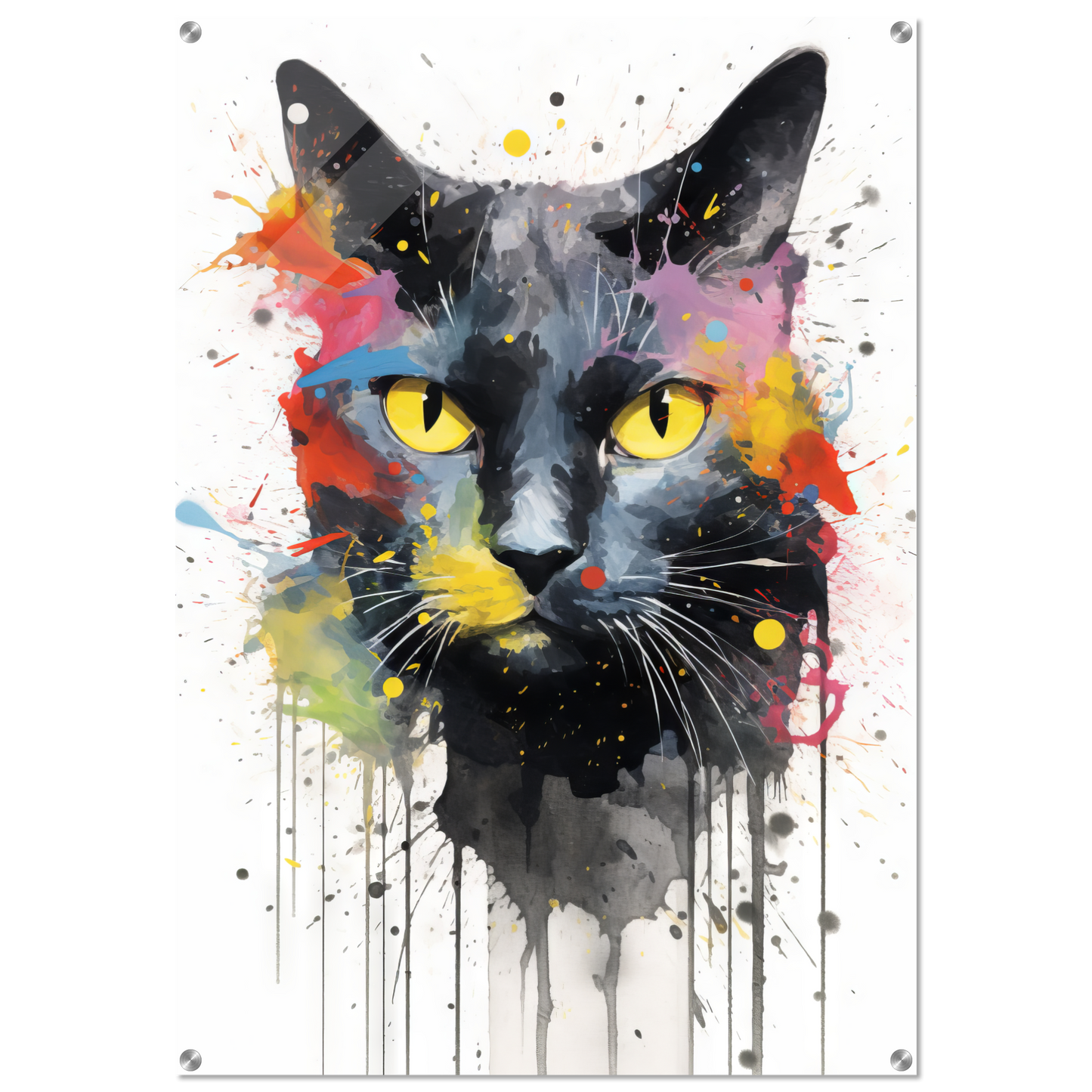 Katze Schwarz (Pop-Art) (CAT86)