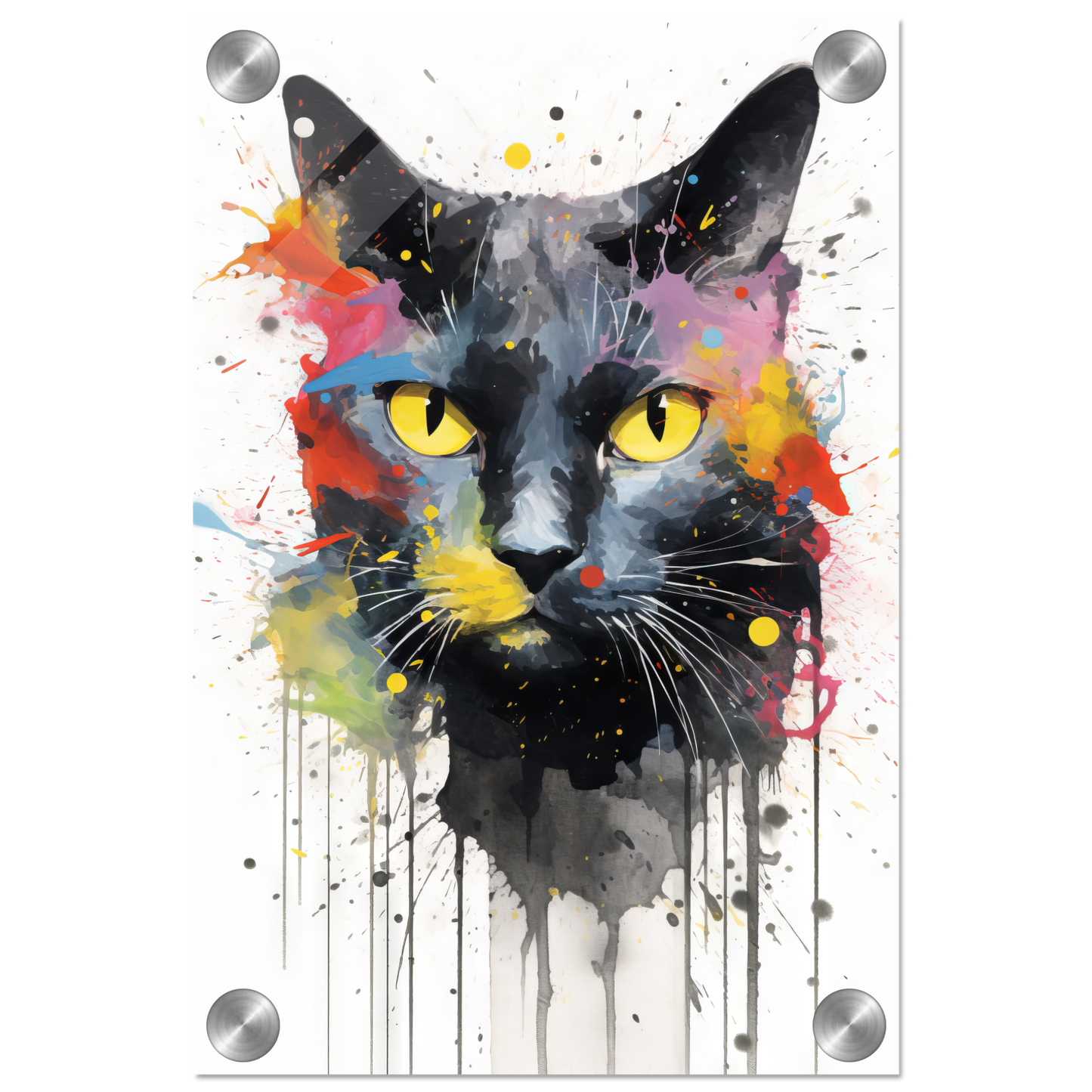 Katze Schwarz (Pop-Art) (CAT86)