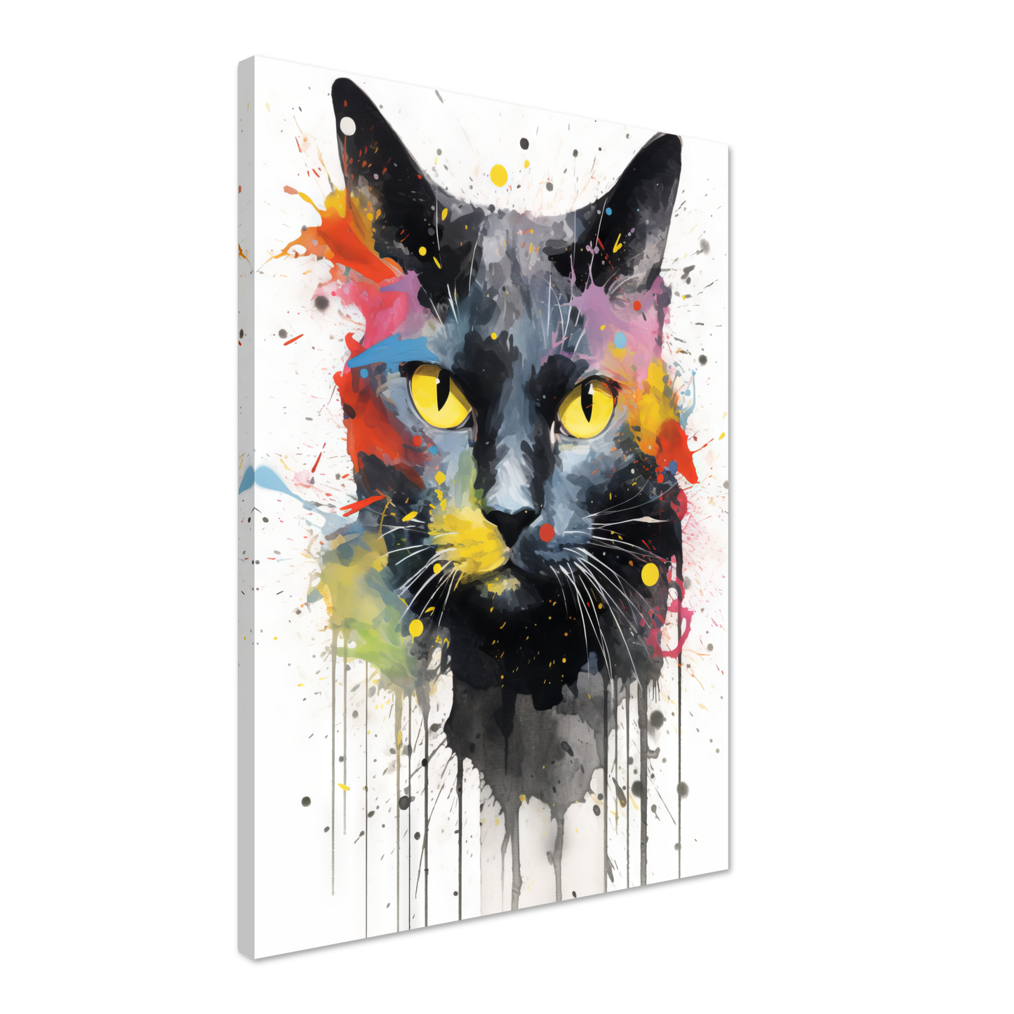 Katze Schwarz (Pop-Art) (CAT86)