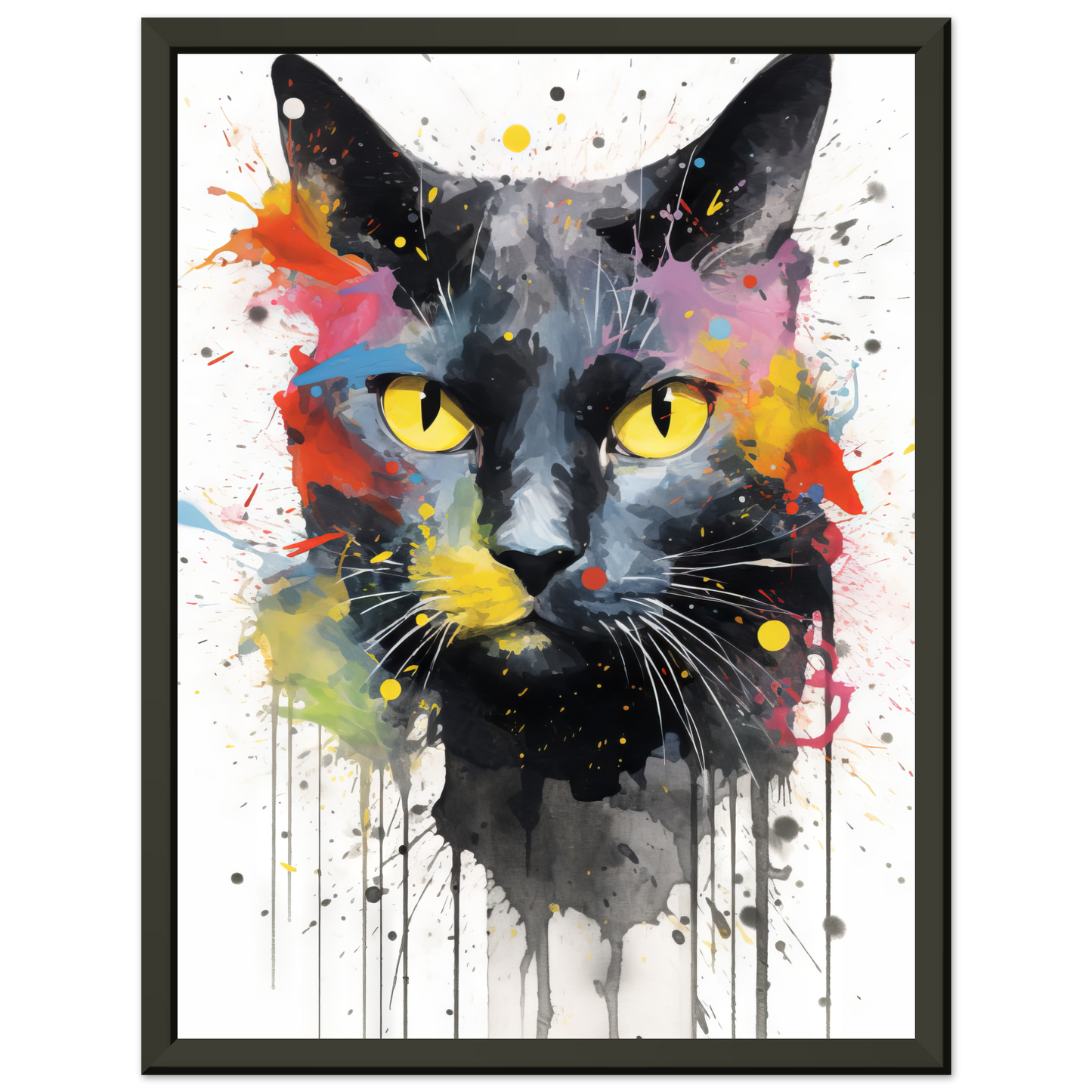 Katze Schwarz (Pop-Art) (CAT86)