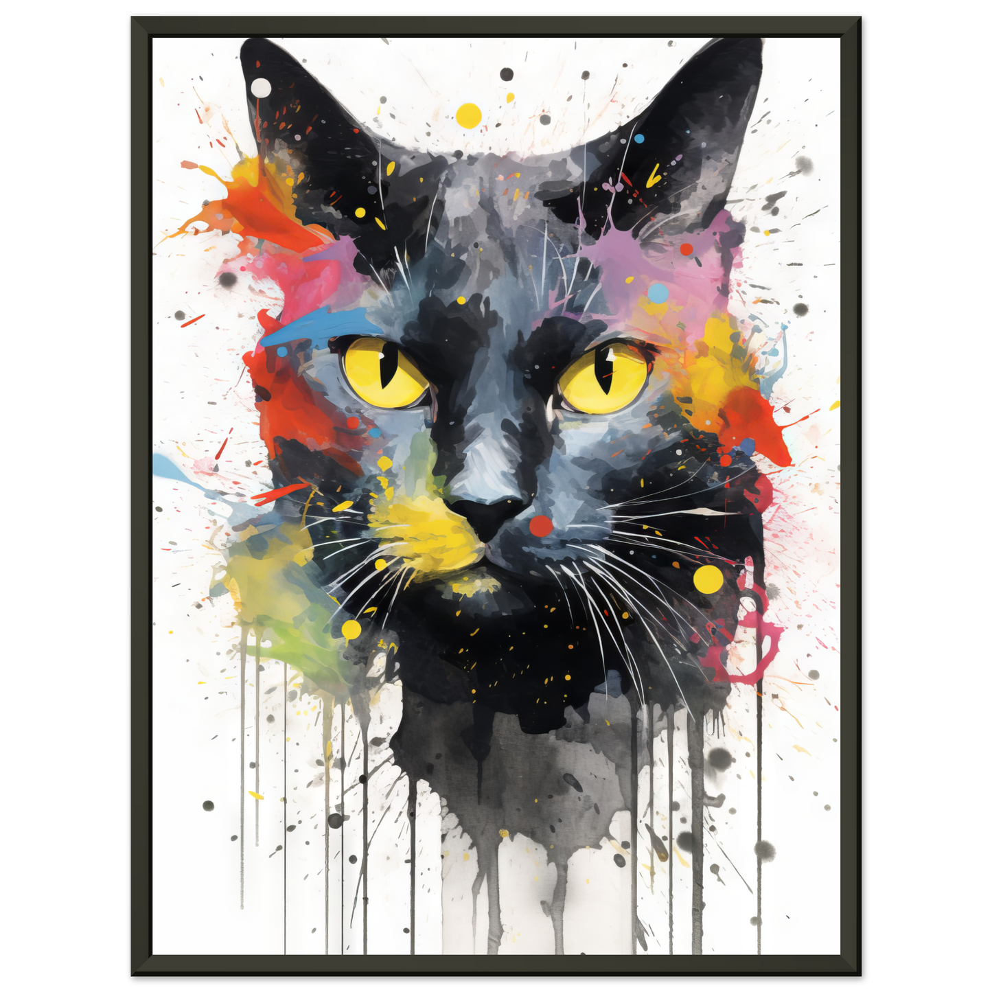 Katze Schwarz (Pop-Art) (CAT86)
