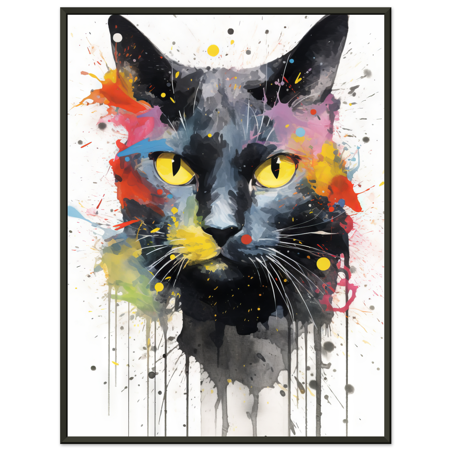 Katze Schwarz (Pop-Art) (CAT86)