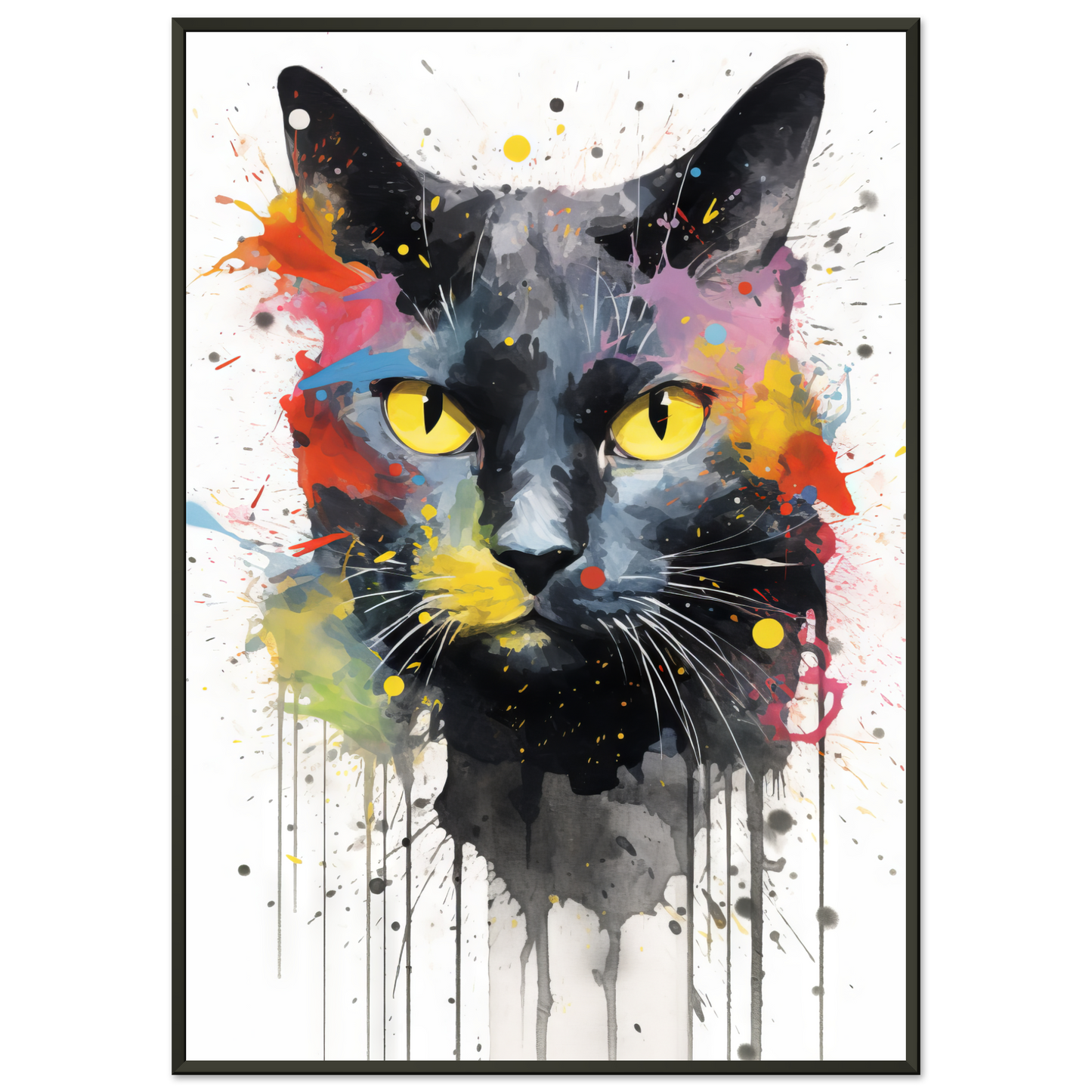 Katze Schwarz (Pop-Art) (CAT86)