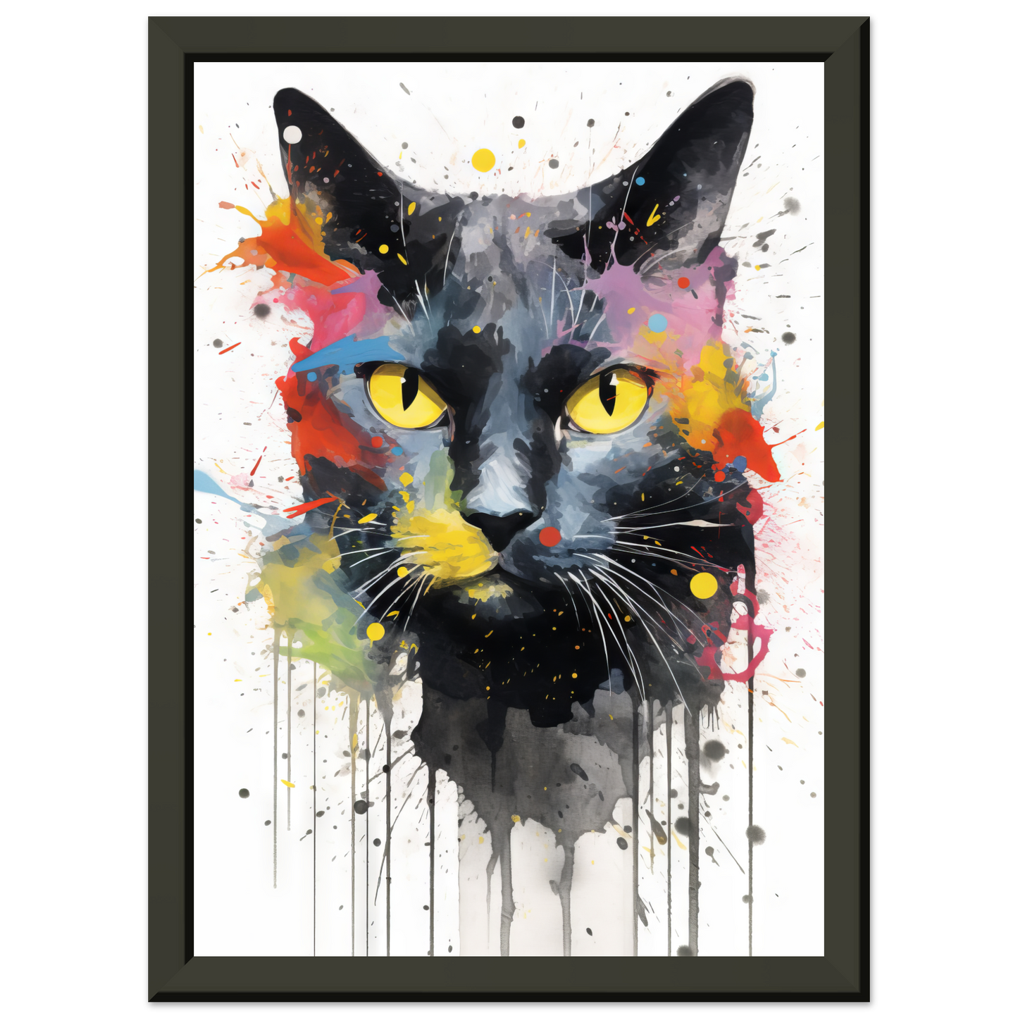 Katze Schwarz (Pop-Art) (CAT86)