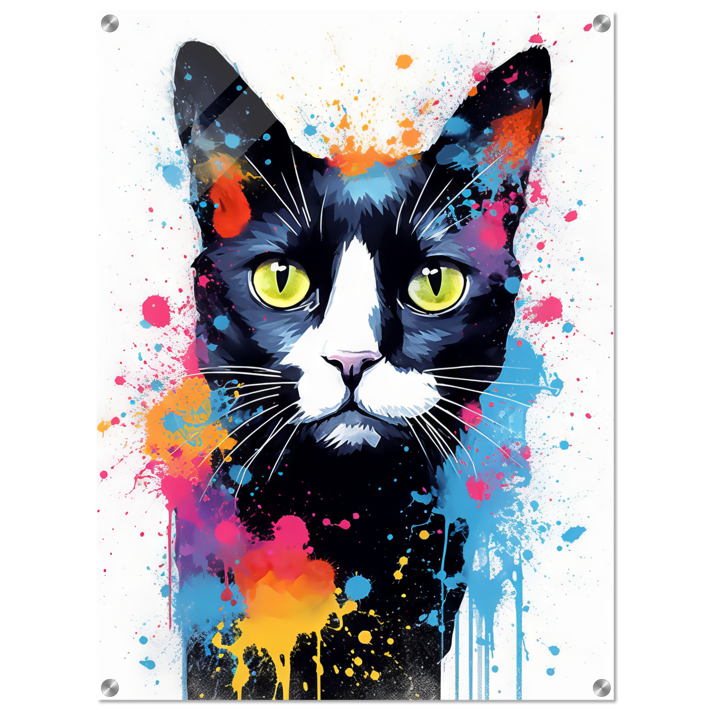 Katze Schwarz (Pop-Art) (CAT87)