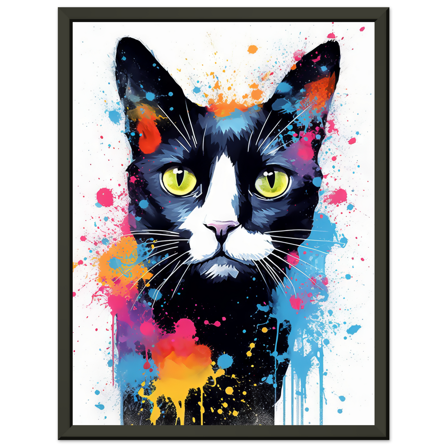 Katze Schwarz (Pop-Art) (CAT87)