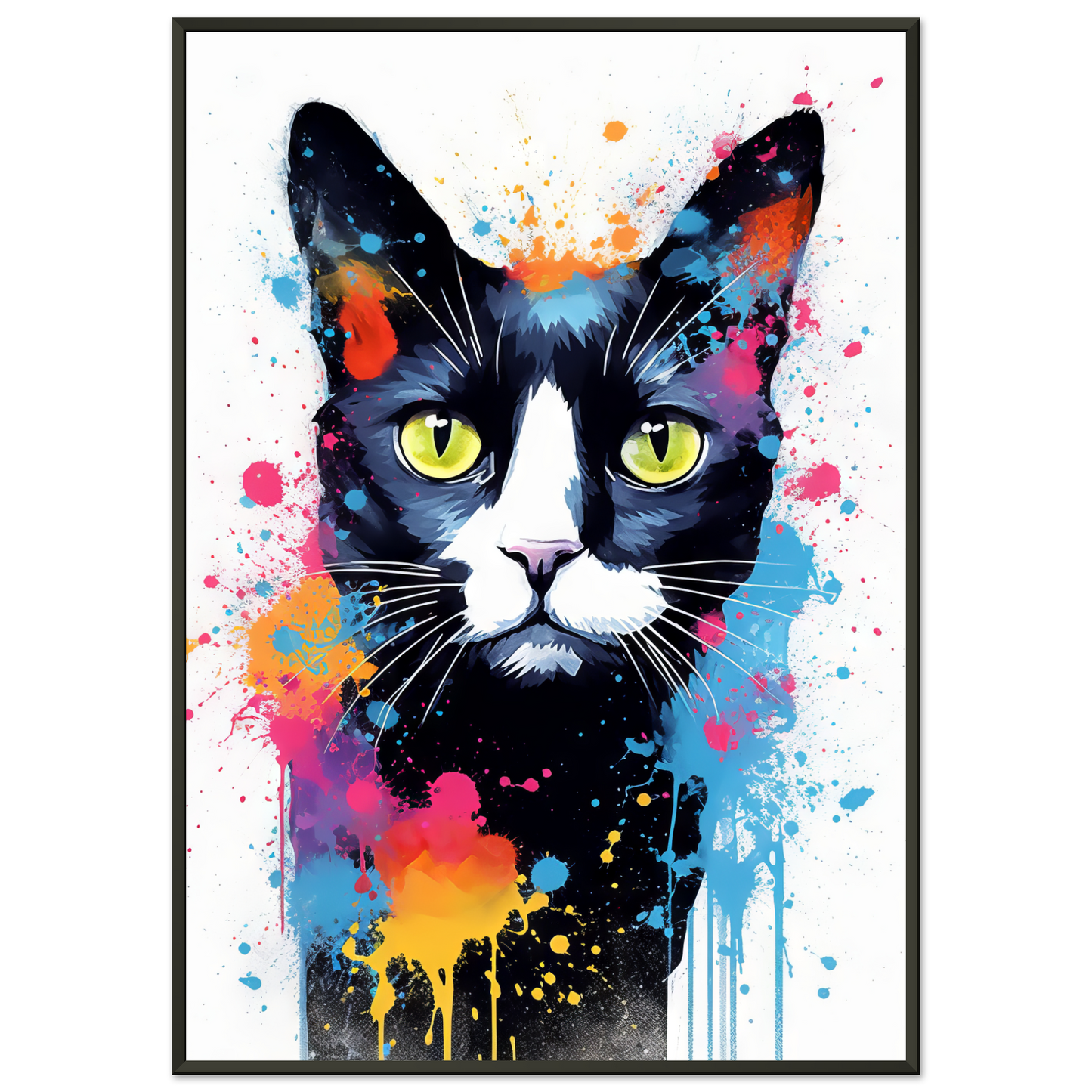 Katze Schwarz (Pop-Art) (CAT87)