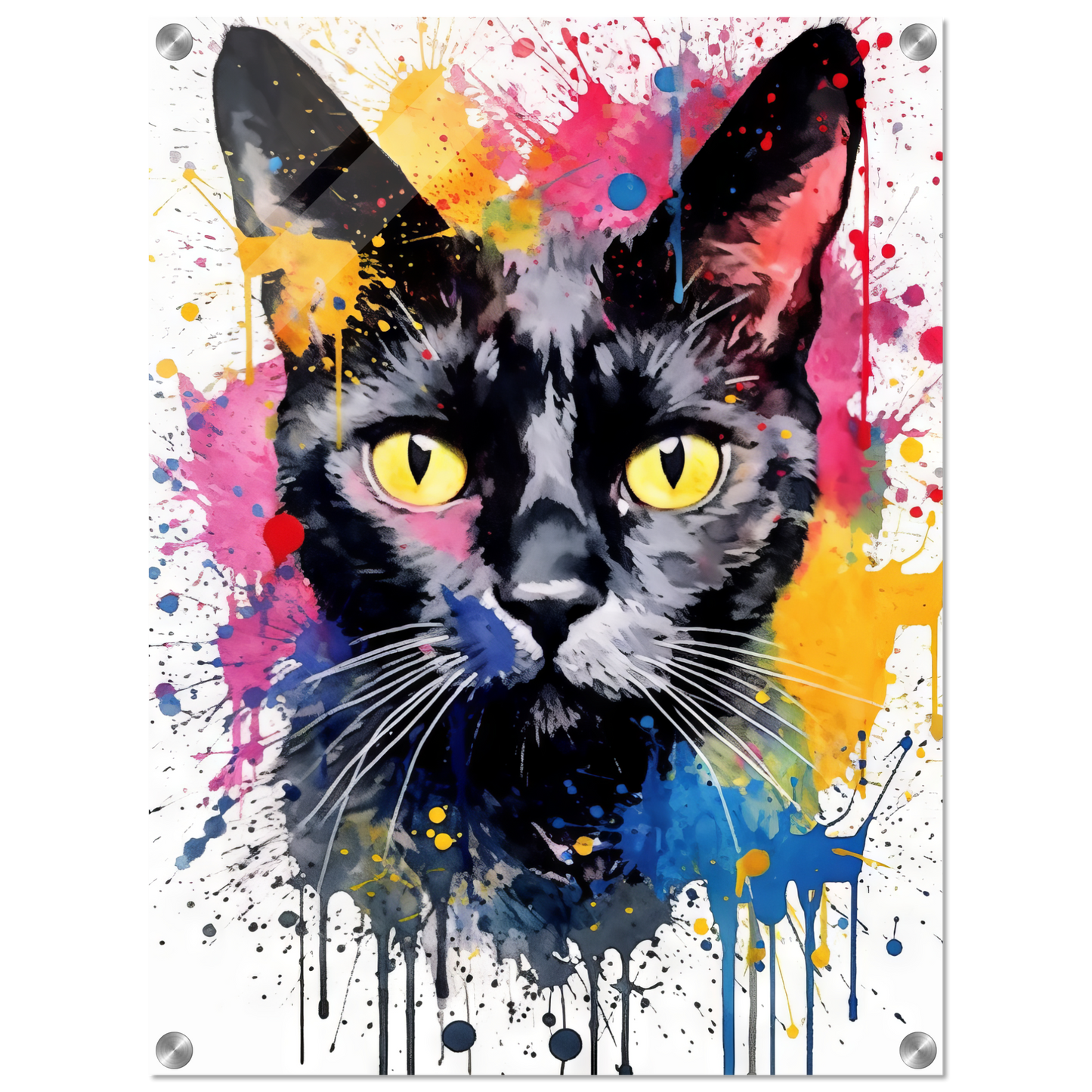 Katze Schwarz (Pop-Art) (CAT88)