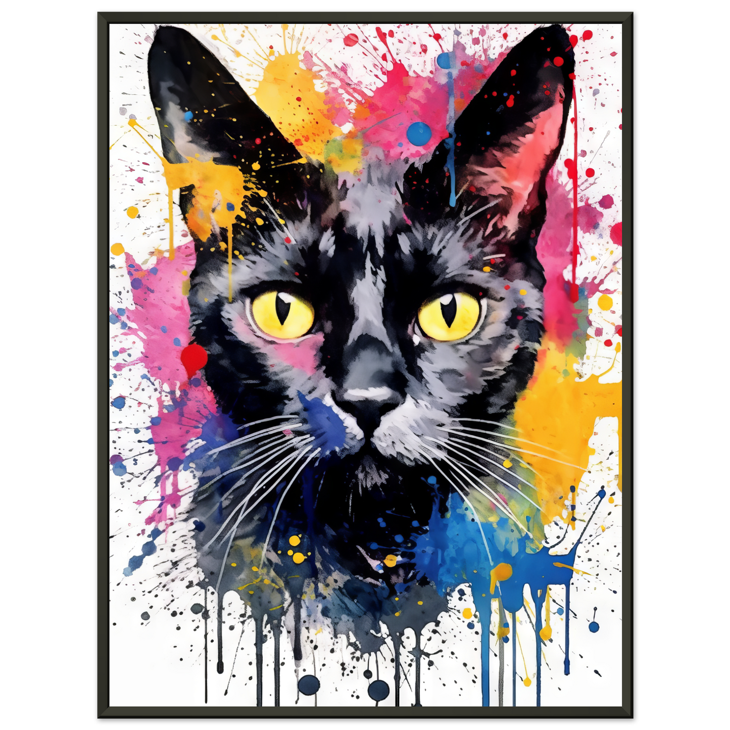 Katze Schwarz (Pop-Art) (CAT88)