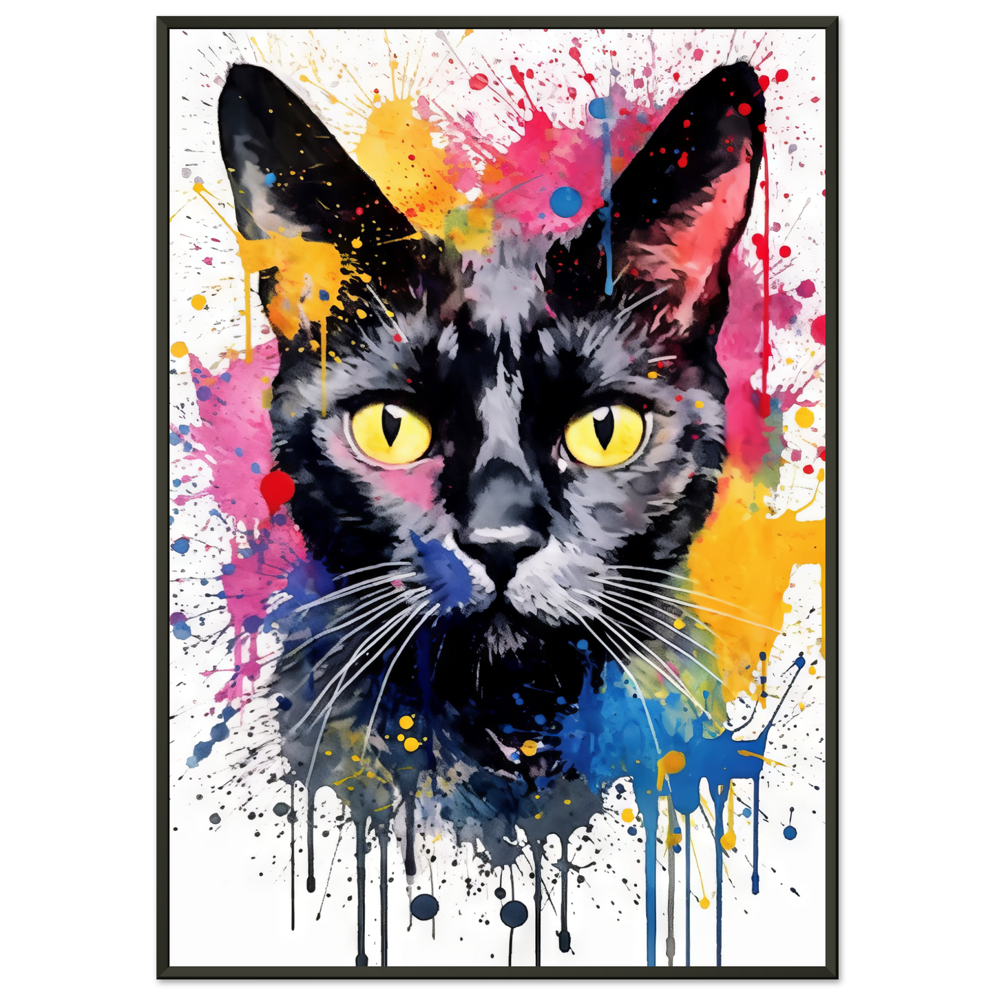 Katze Schwarz (Pop-Art) (CAT88)
