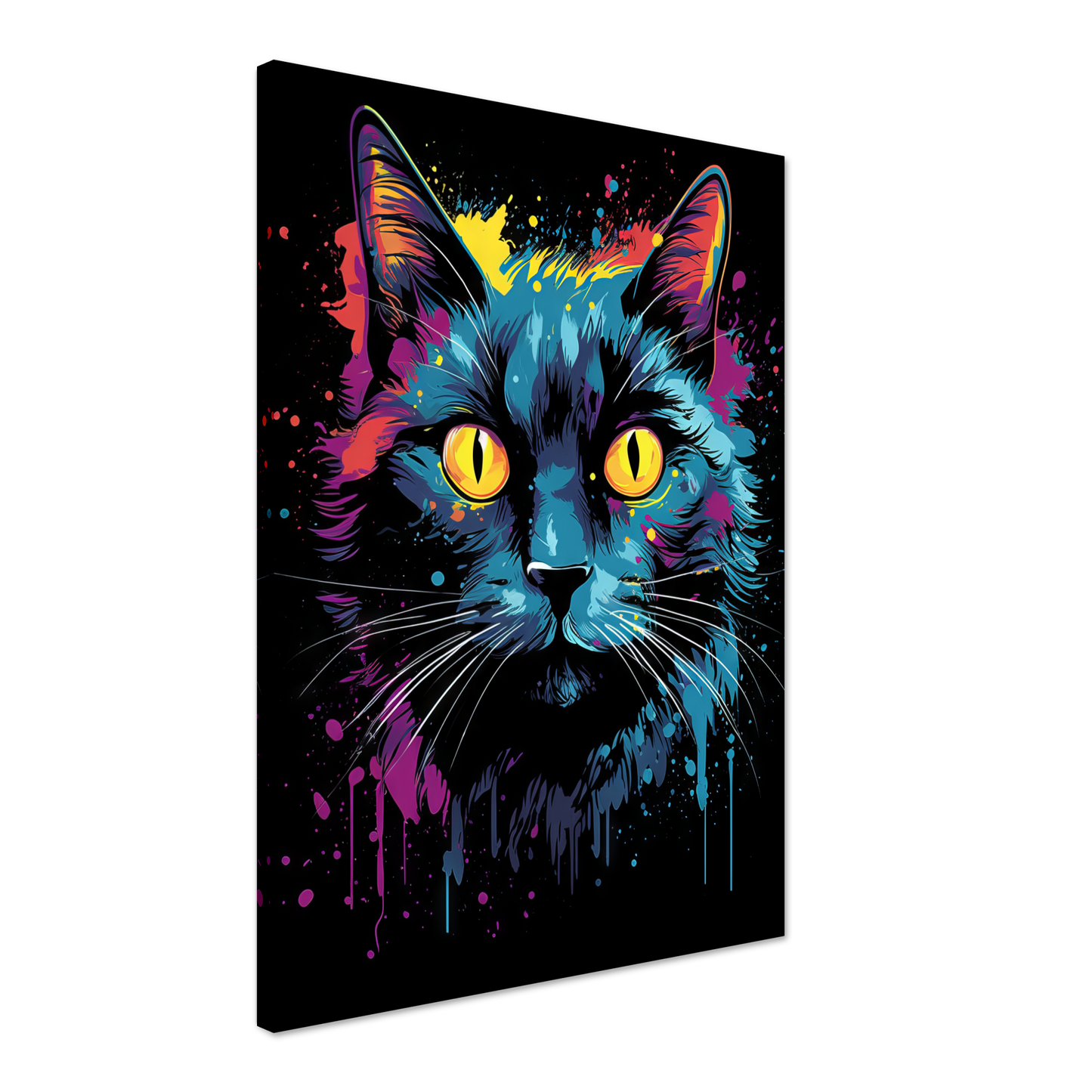 Katze Schwarz (Pop-Art) (CAT89)
