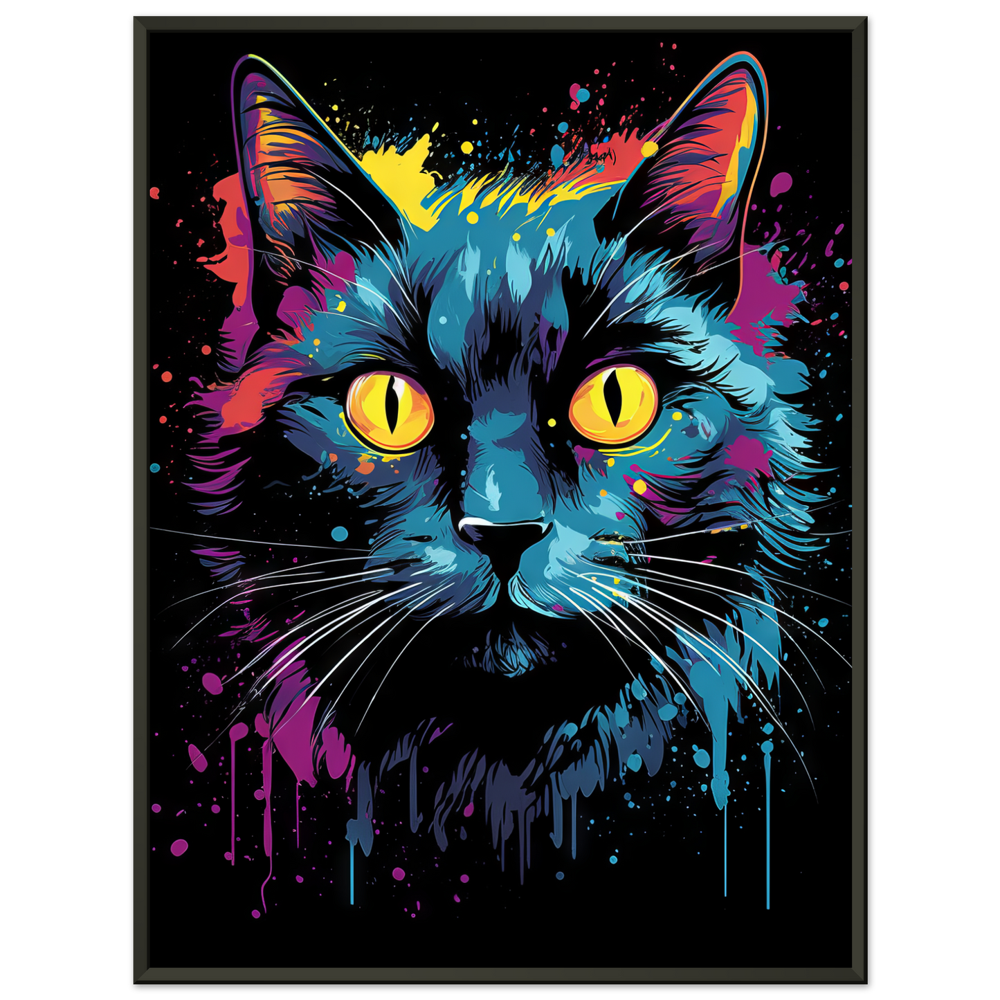 Katze Schwarz (Pop-Art) (CAT89)