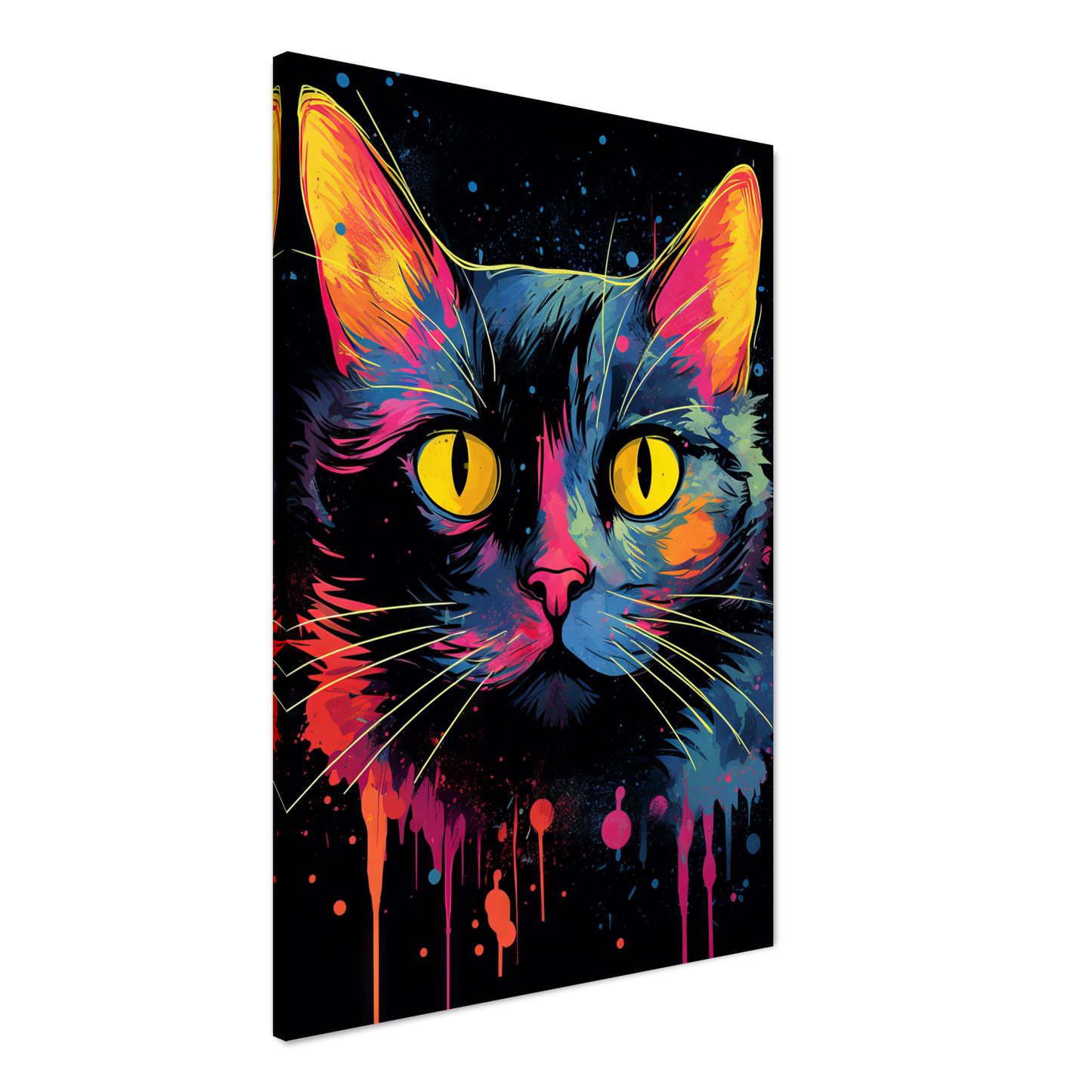 Katze Schwarz (Pop-Art) (CAT90)