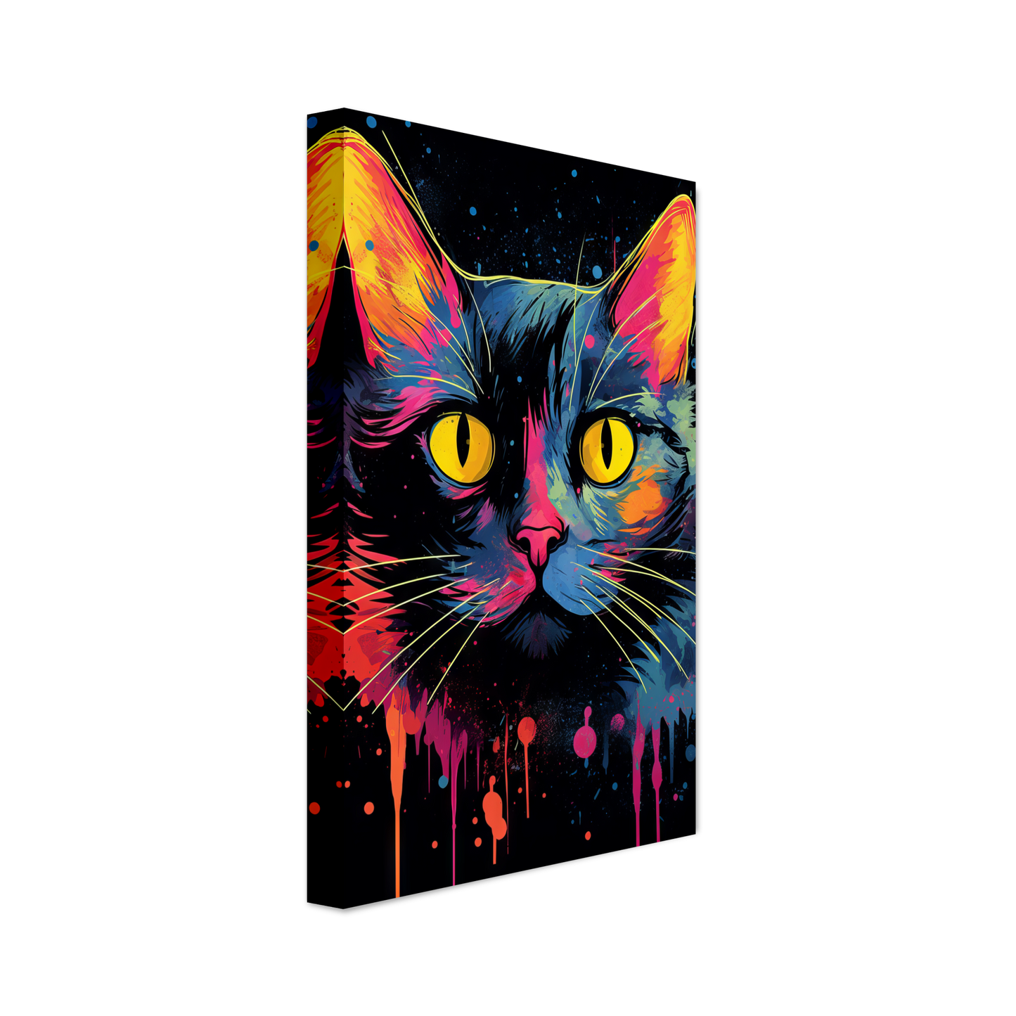 Katze Schwarz (Pop-Art) (CAT90)
