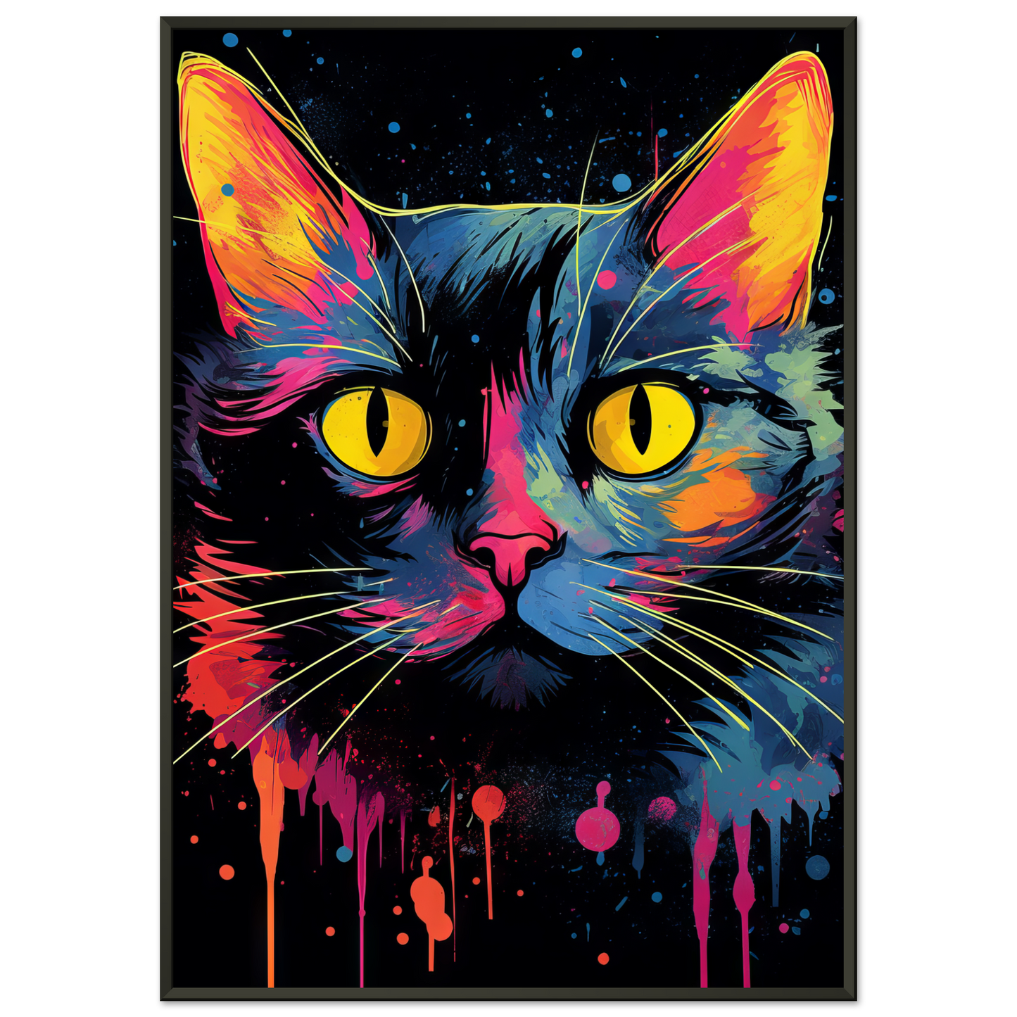 Katze Schwarz (Pop-Art) (CAT90)