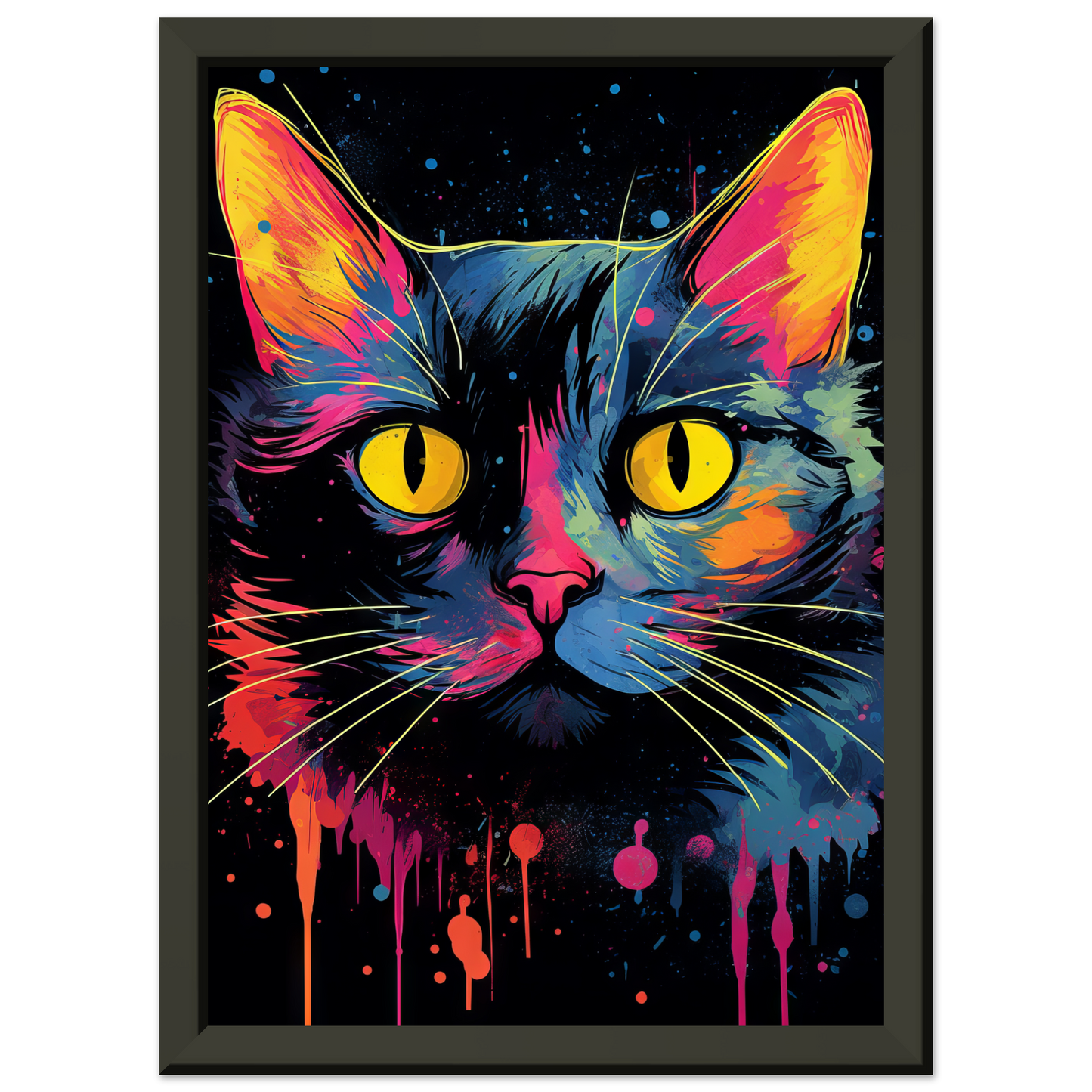 Katze Schwarz (Pop-Art) (CAT90)