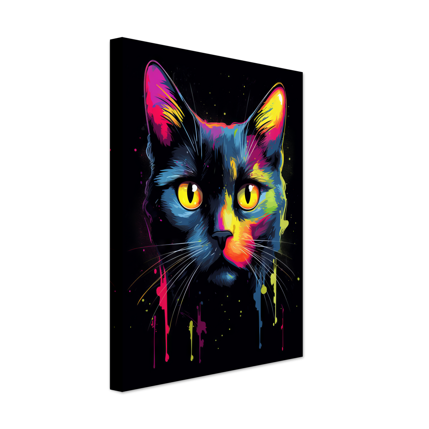 Katze Schwarz (Pop-Art) (CAT91)