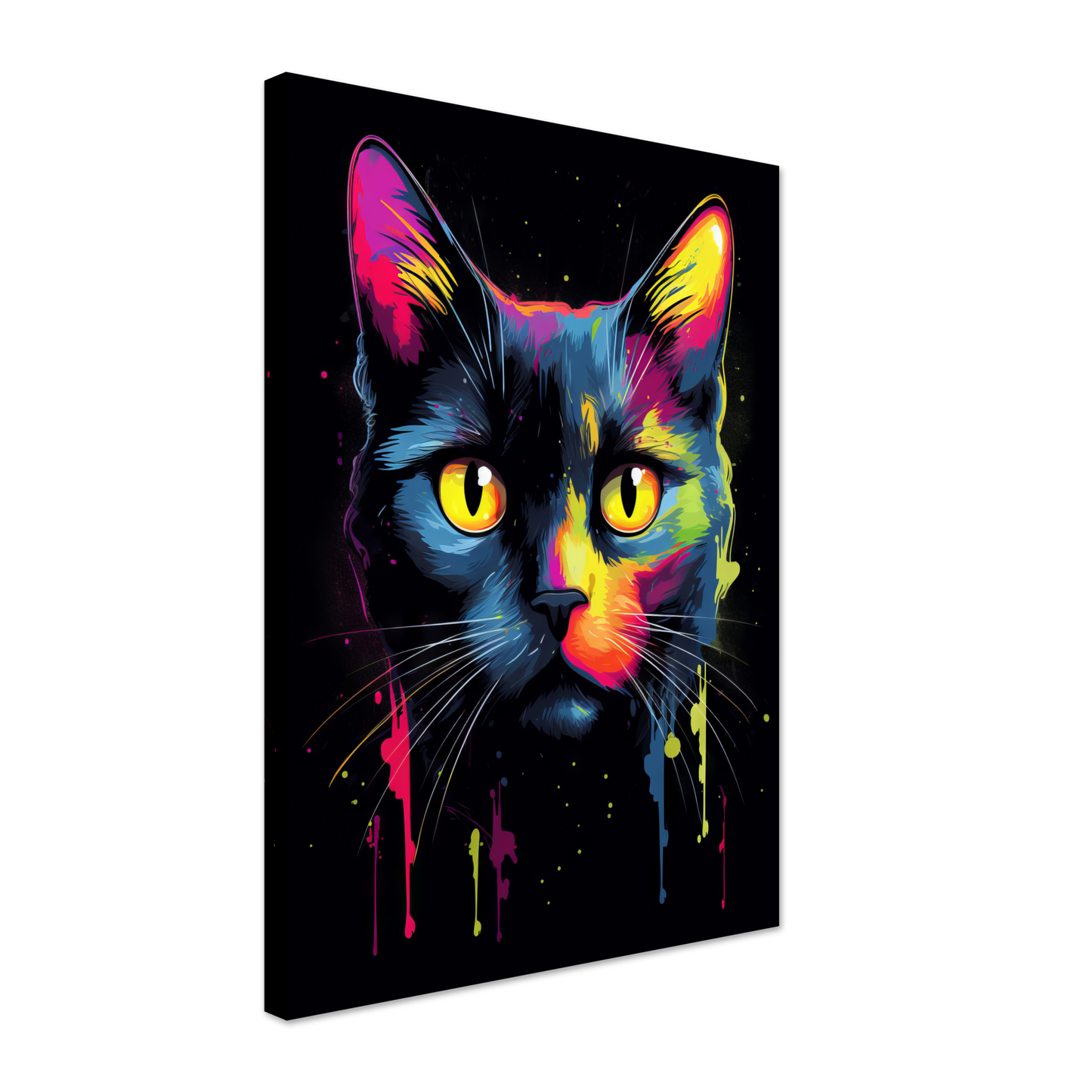 Katze Schwarz (Pop-Art) (CAT91)