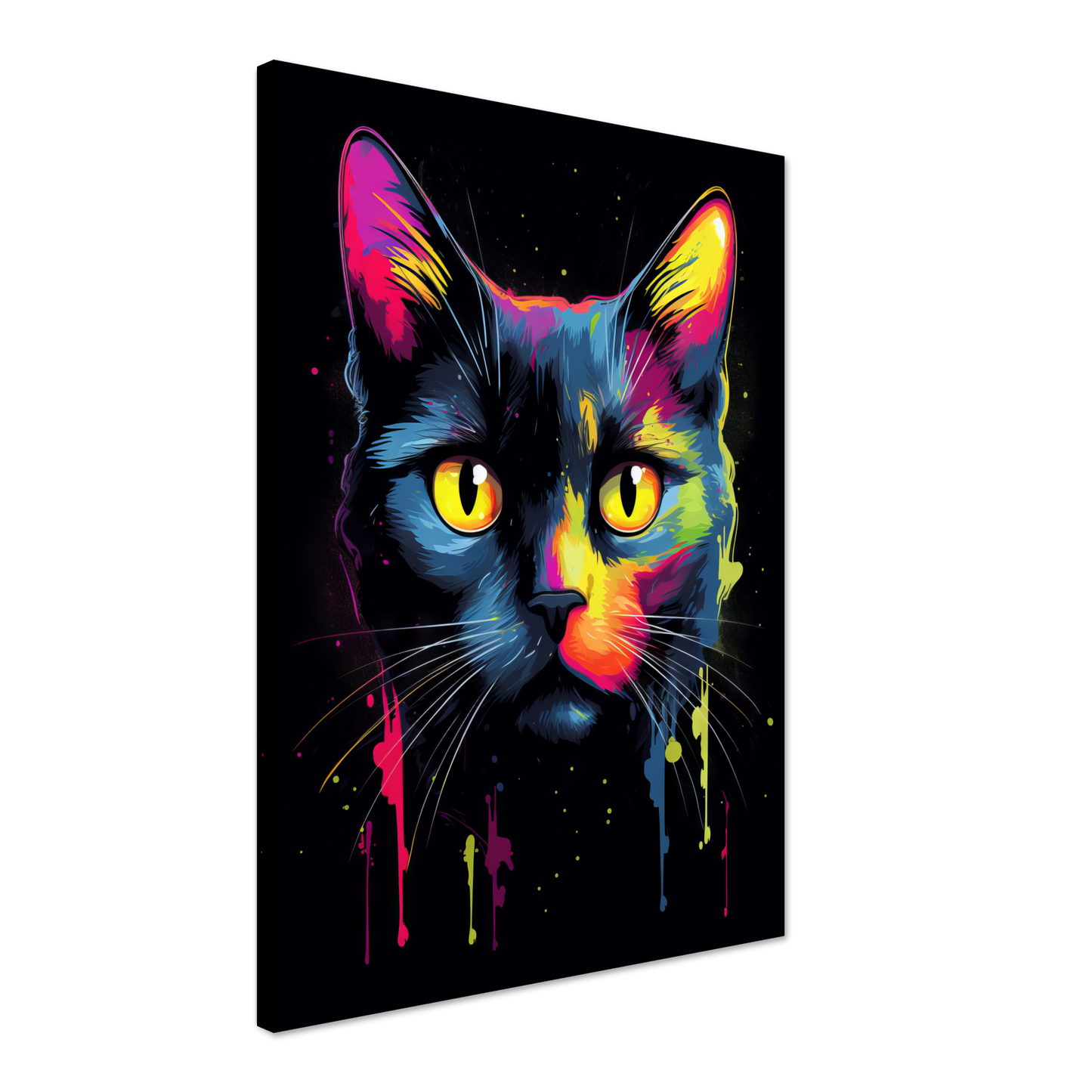 Katze Schwarz (Pop-Art) (CAT91)