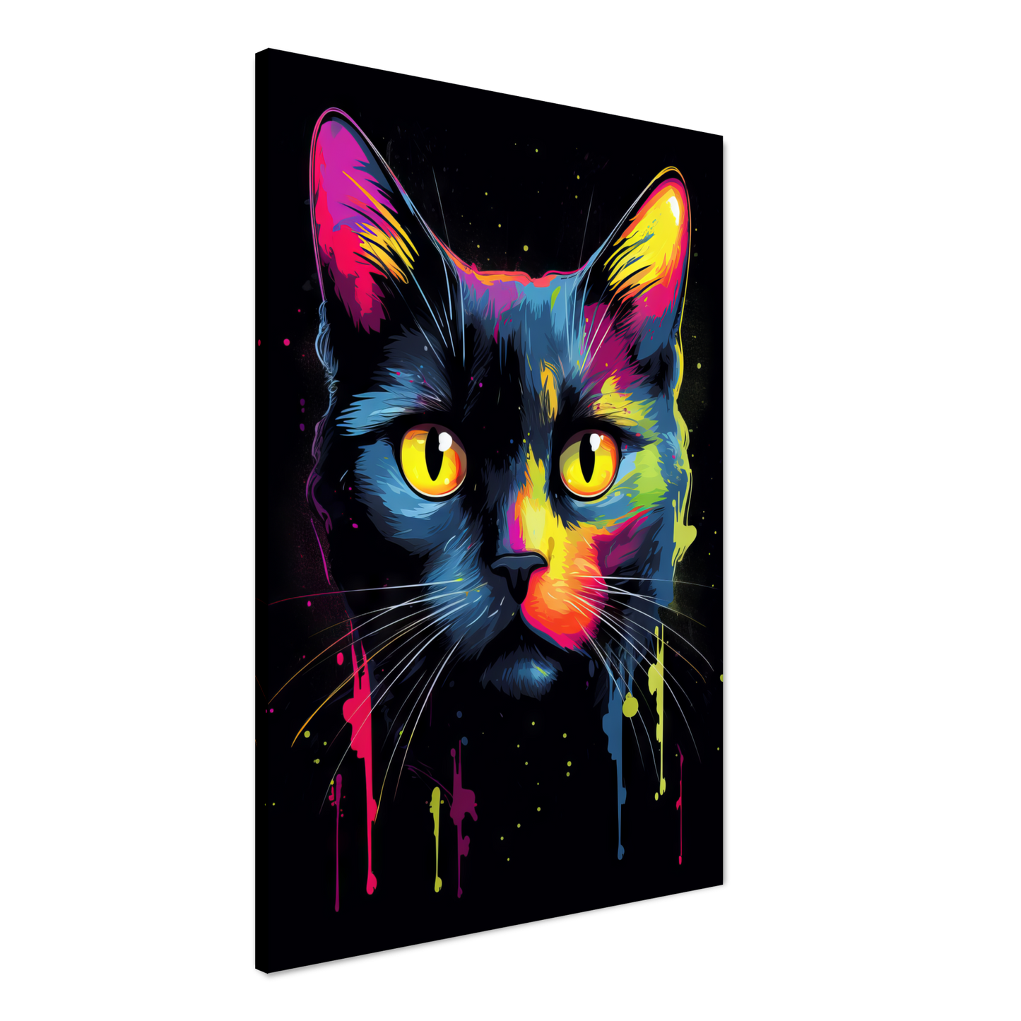 Katze Schwarz (Pop-Art) (CAT91)