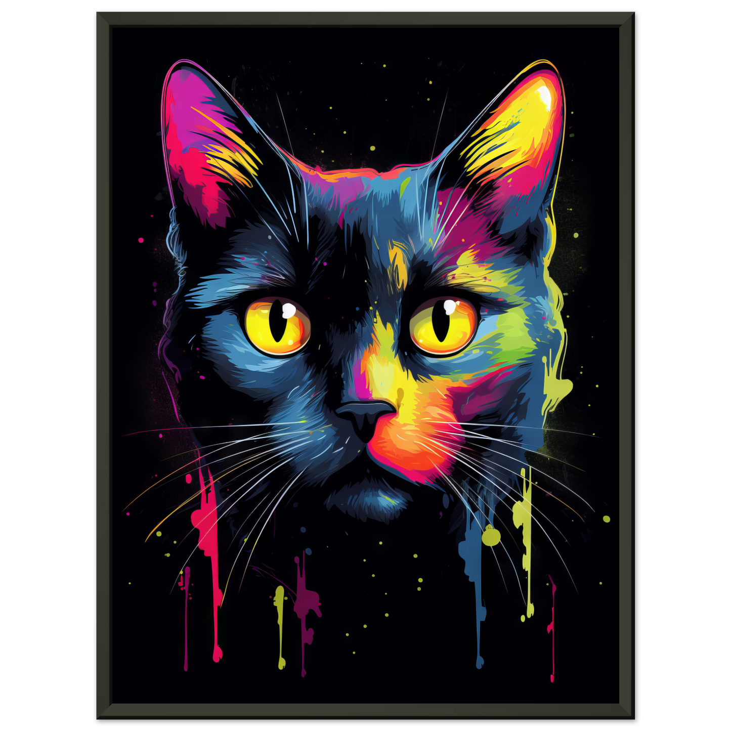 Katze Schwarz (Pop-Art) (CAT91)