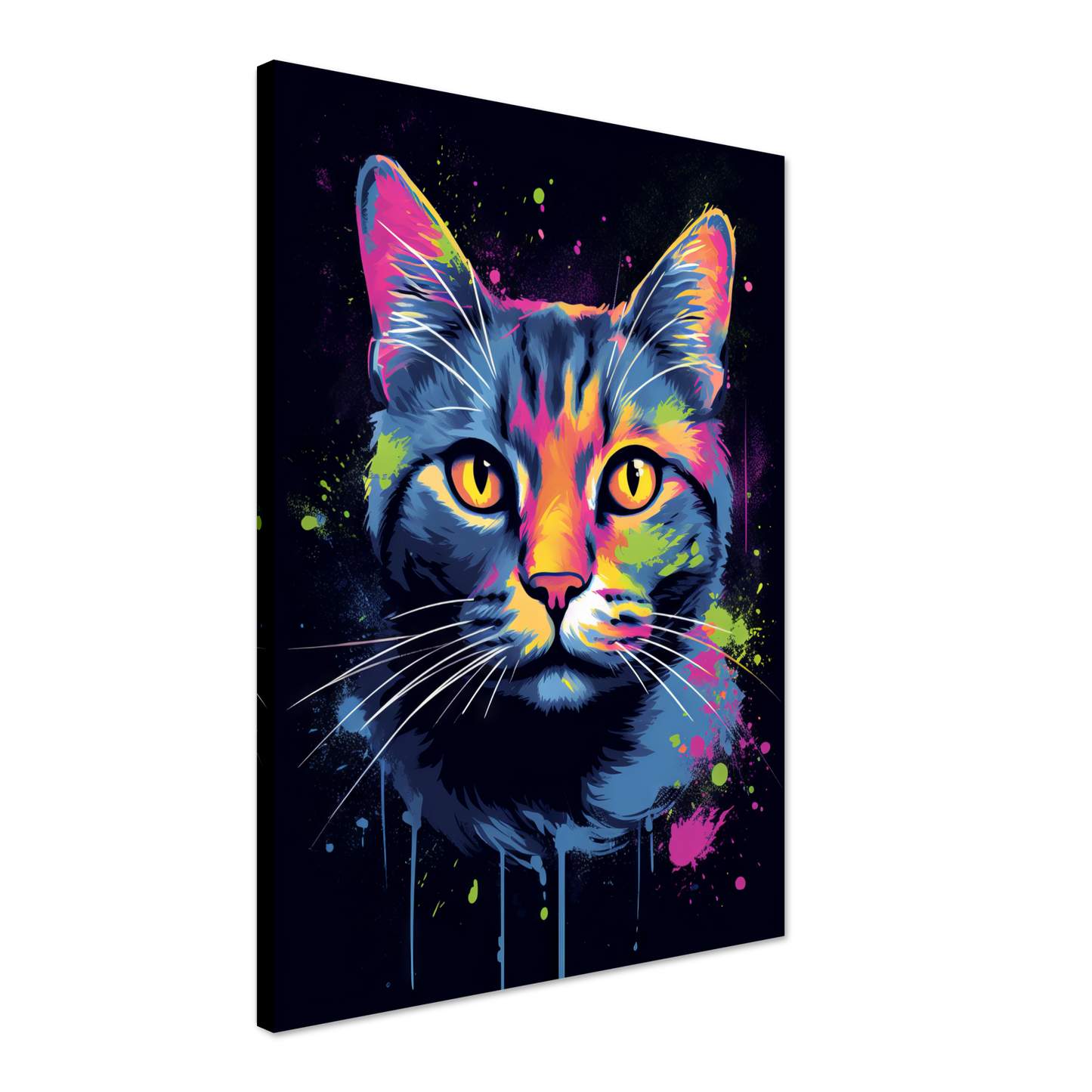 Cat gray mackerel pop art (CAT95)