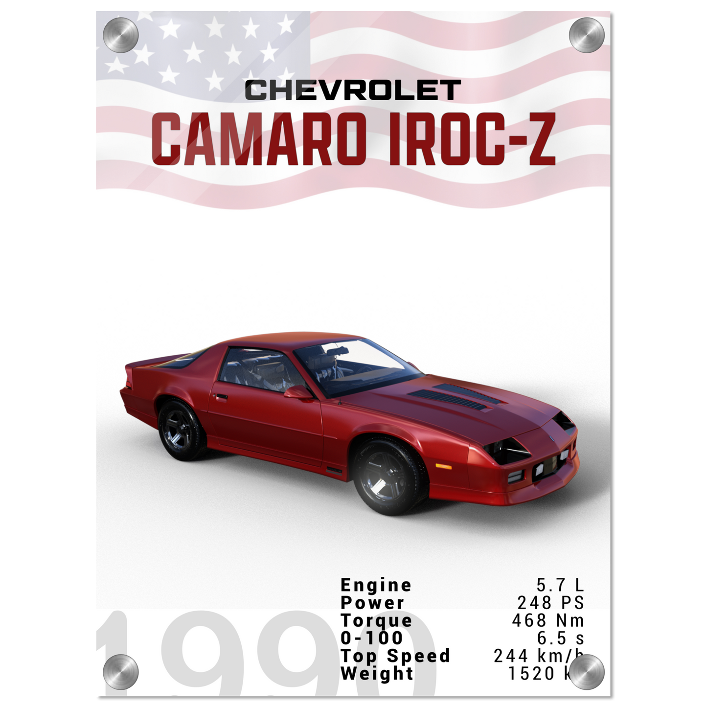 Chevorlet Camaro Iroc-Z 1990 (CHEVY12)